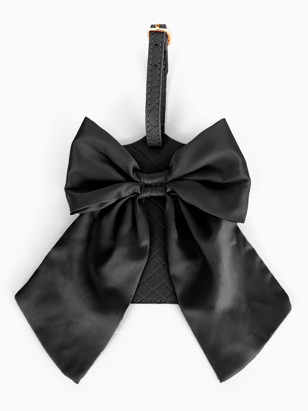 Bow Luggage Tag - Black