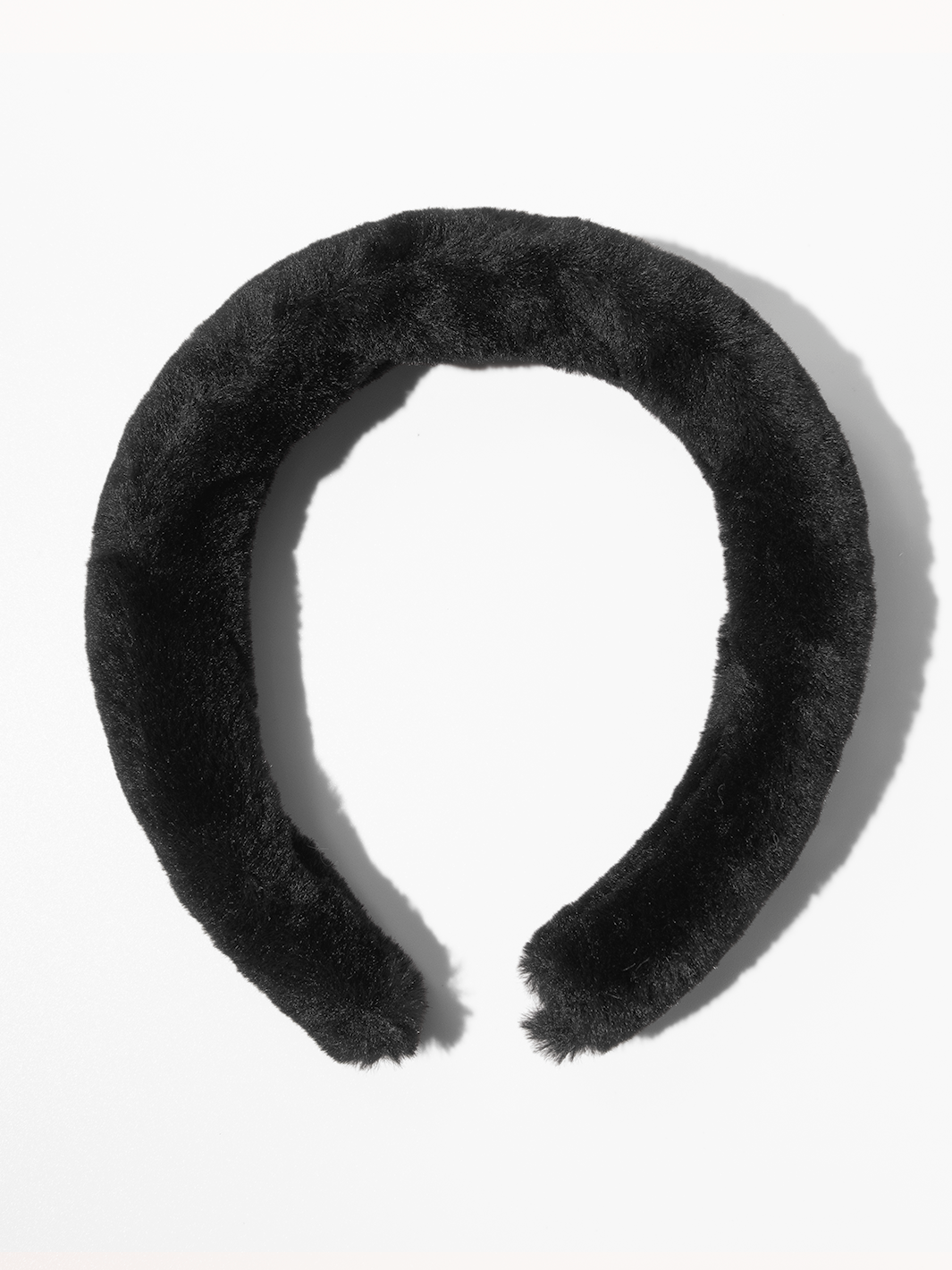 Faux Fur Headband - Black