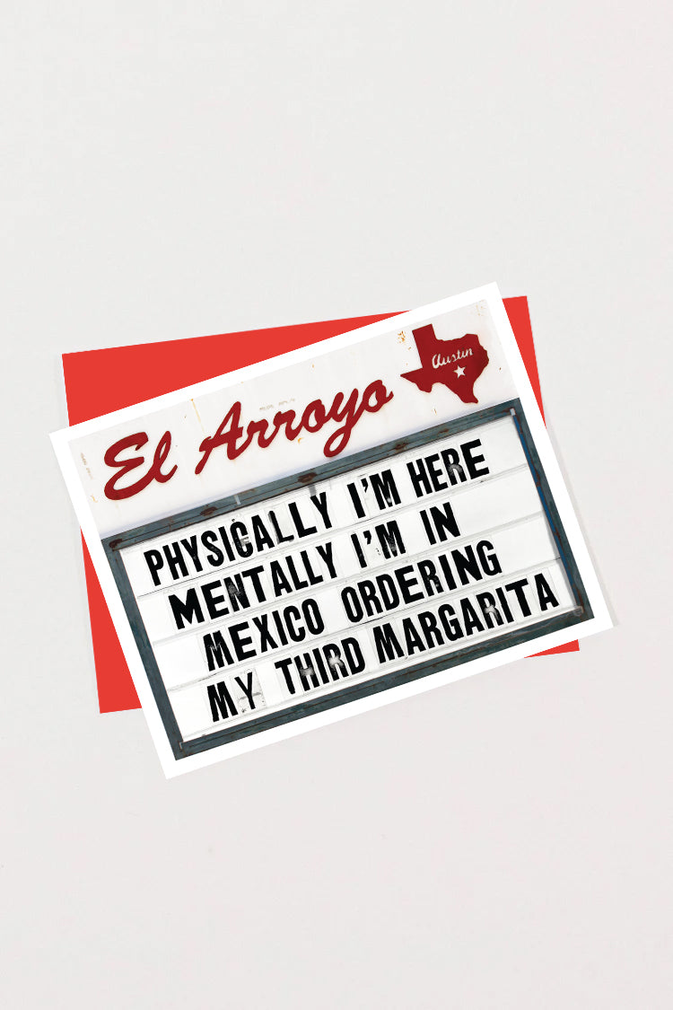 Greeting Card - PHYSICALLY HERE - Blank Inside