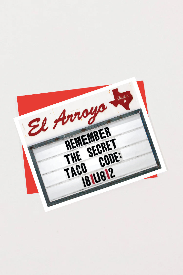 Greeting Card - TACO CODE - Blank Inside