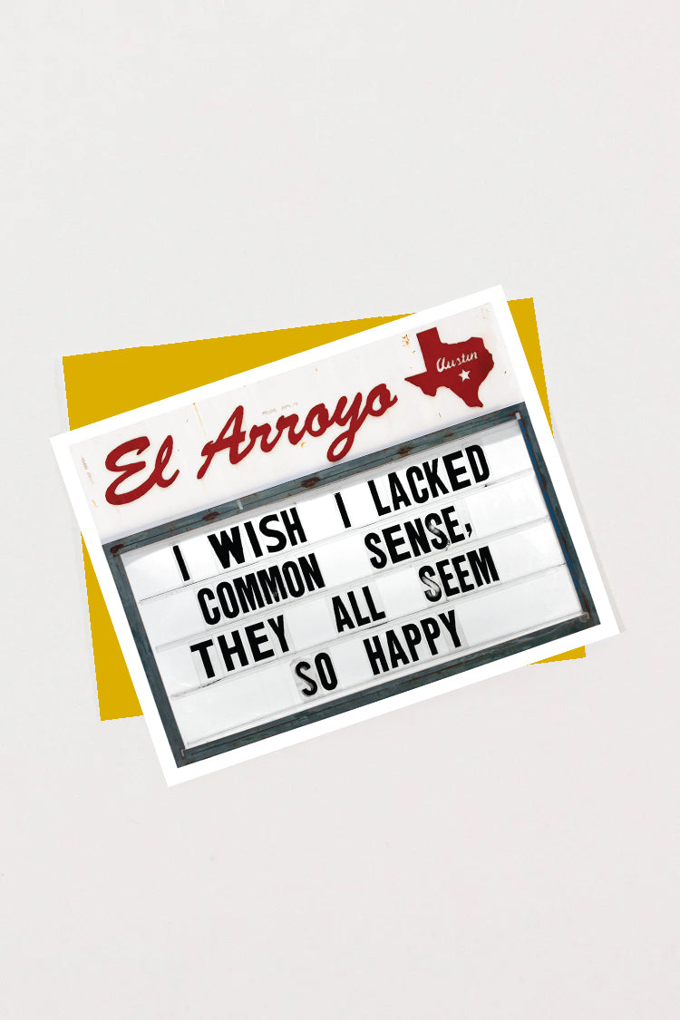 Greeting Card - COMMON SENSE - Blank Inside