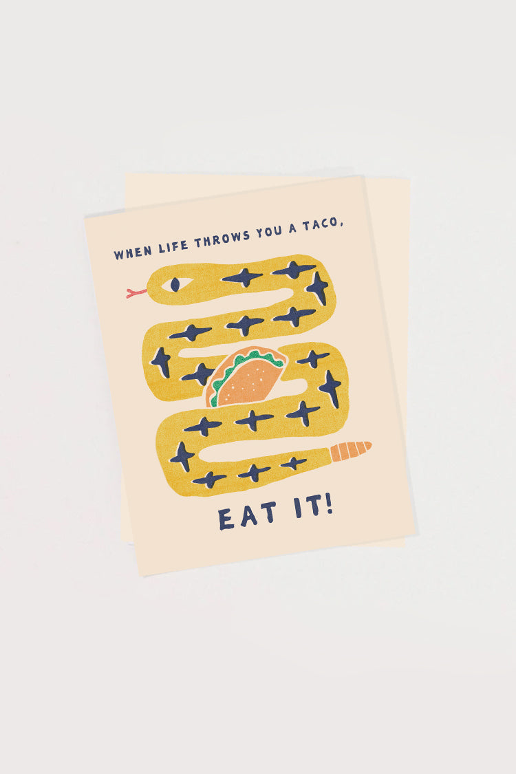 Greeting Card - TACO SNAKE - Blank Inside