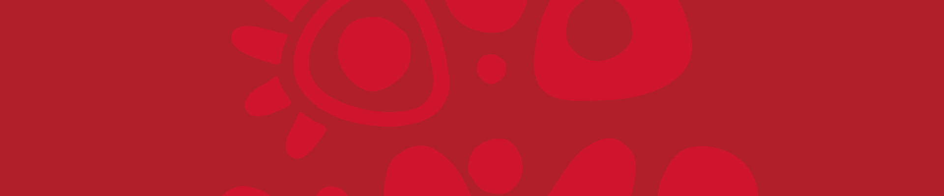 Red background with abstract shapes