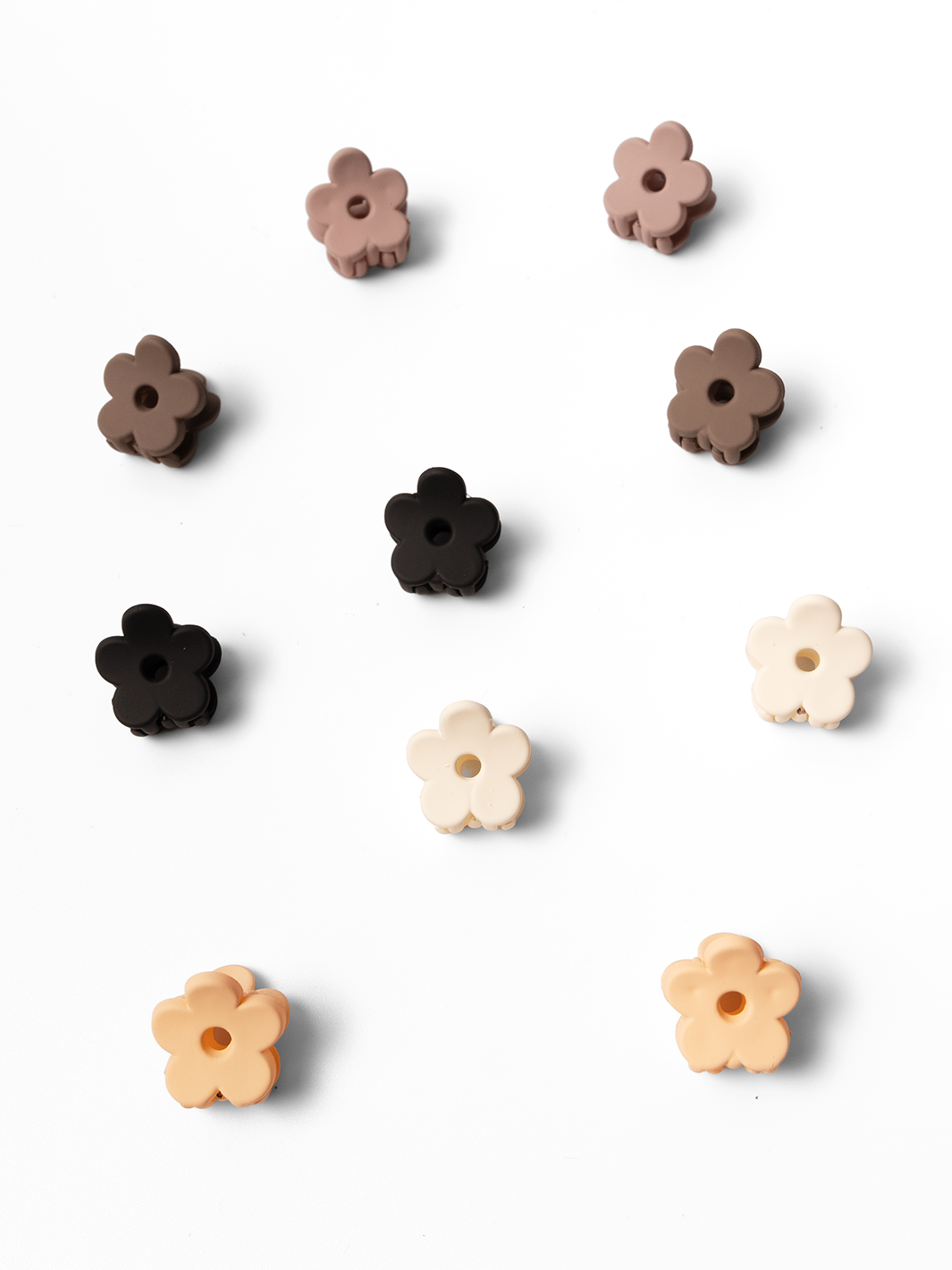 Mini Flower Clips, Set of 10