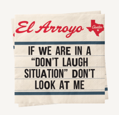 Cocktail Napkins (Set of 25) - Don't Laugh