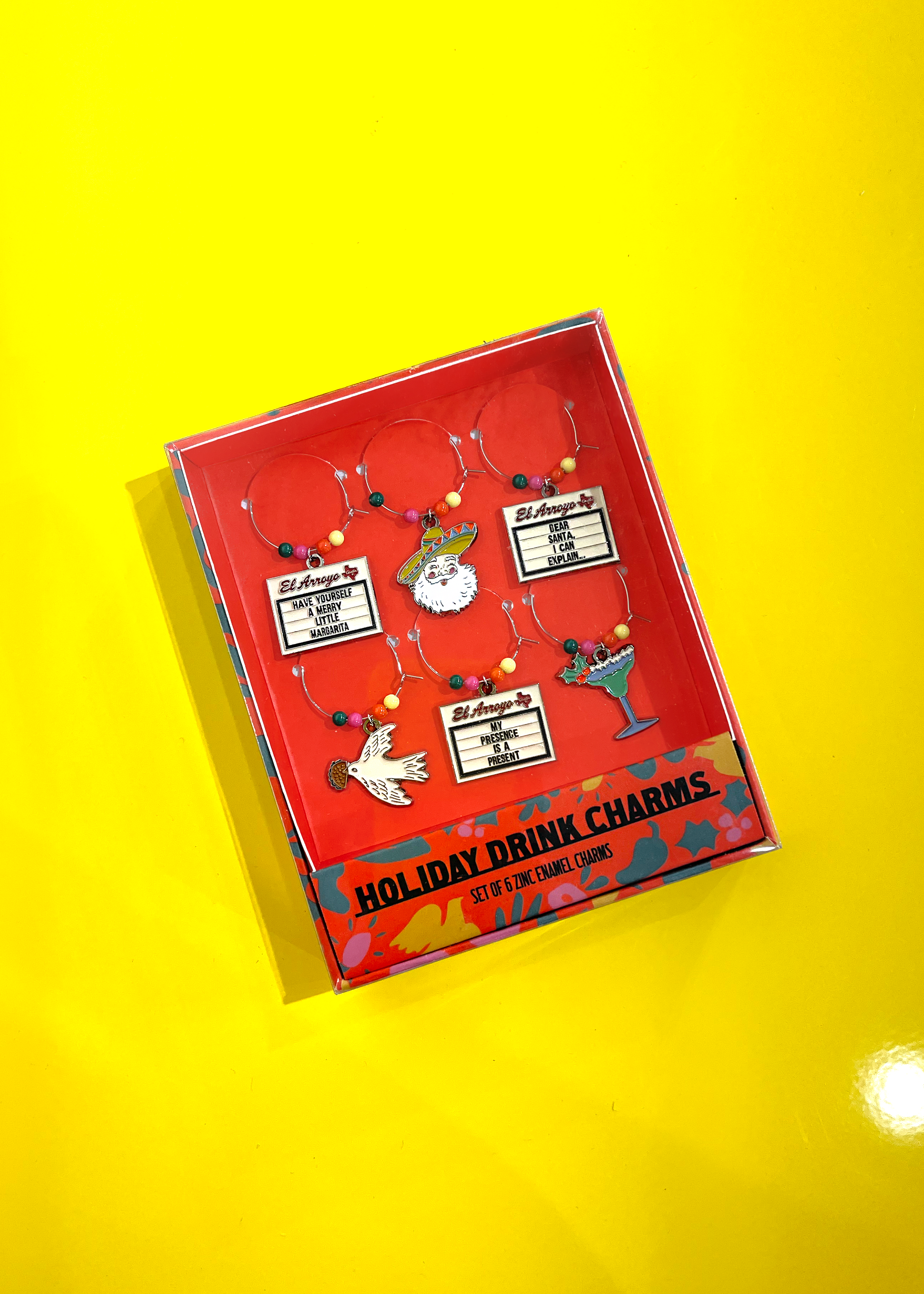 Holiday Drink charms - Set of Six