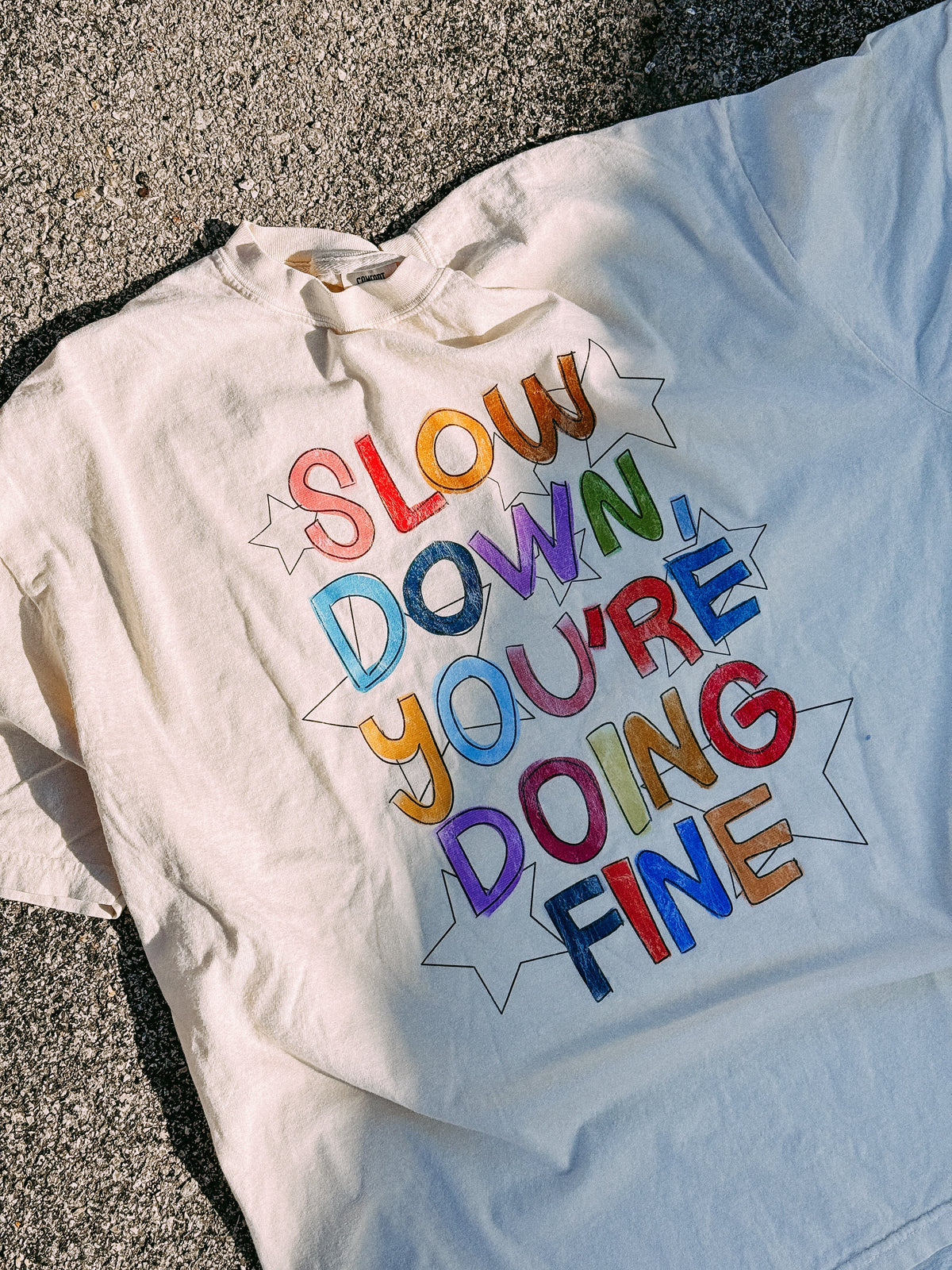 Slow Down Graphic Tee - Ivory