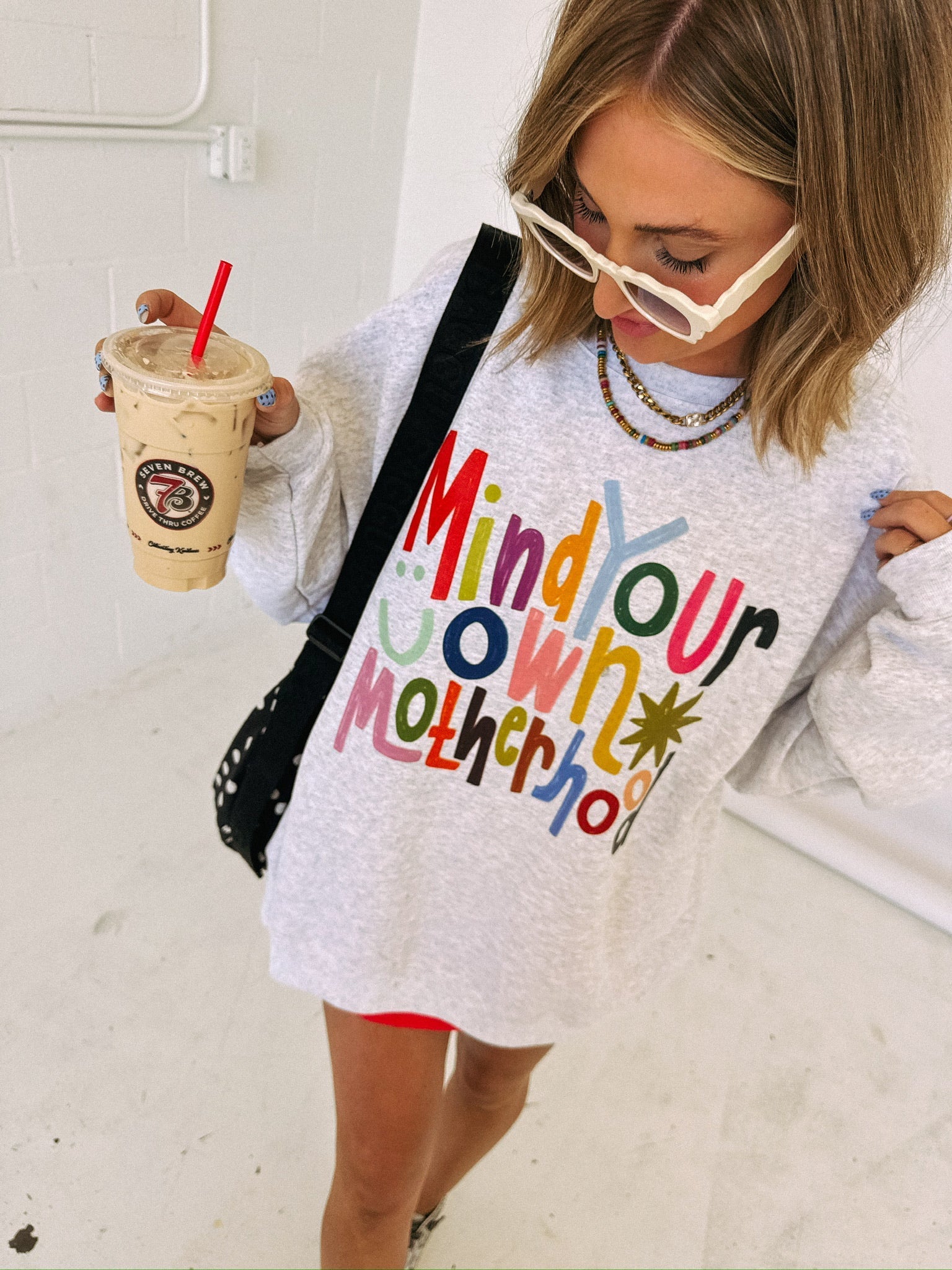 Mind Your Own Motherhood Sweatshirt - Hanes / Ash