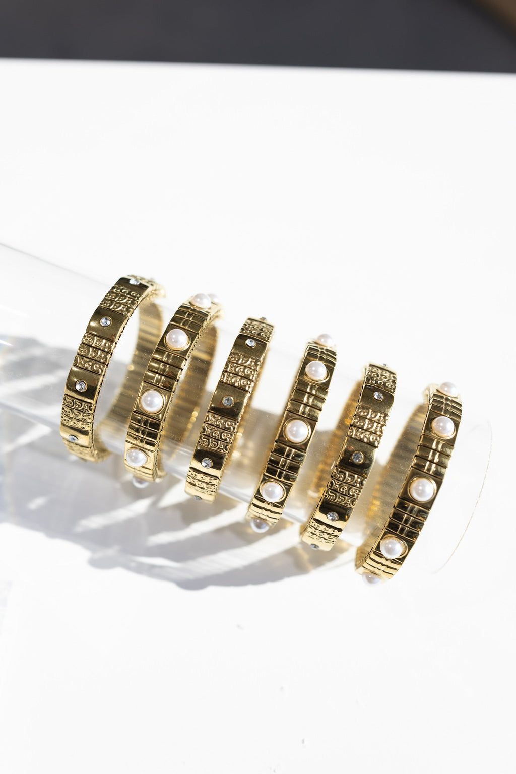 The Luxe Link Bracelet - Gold & Pearls