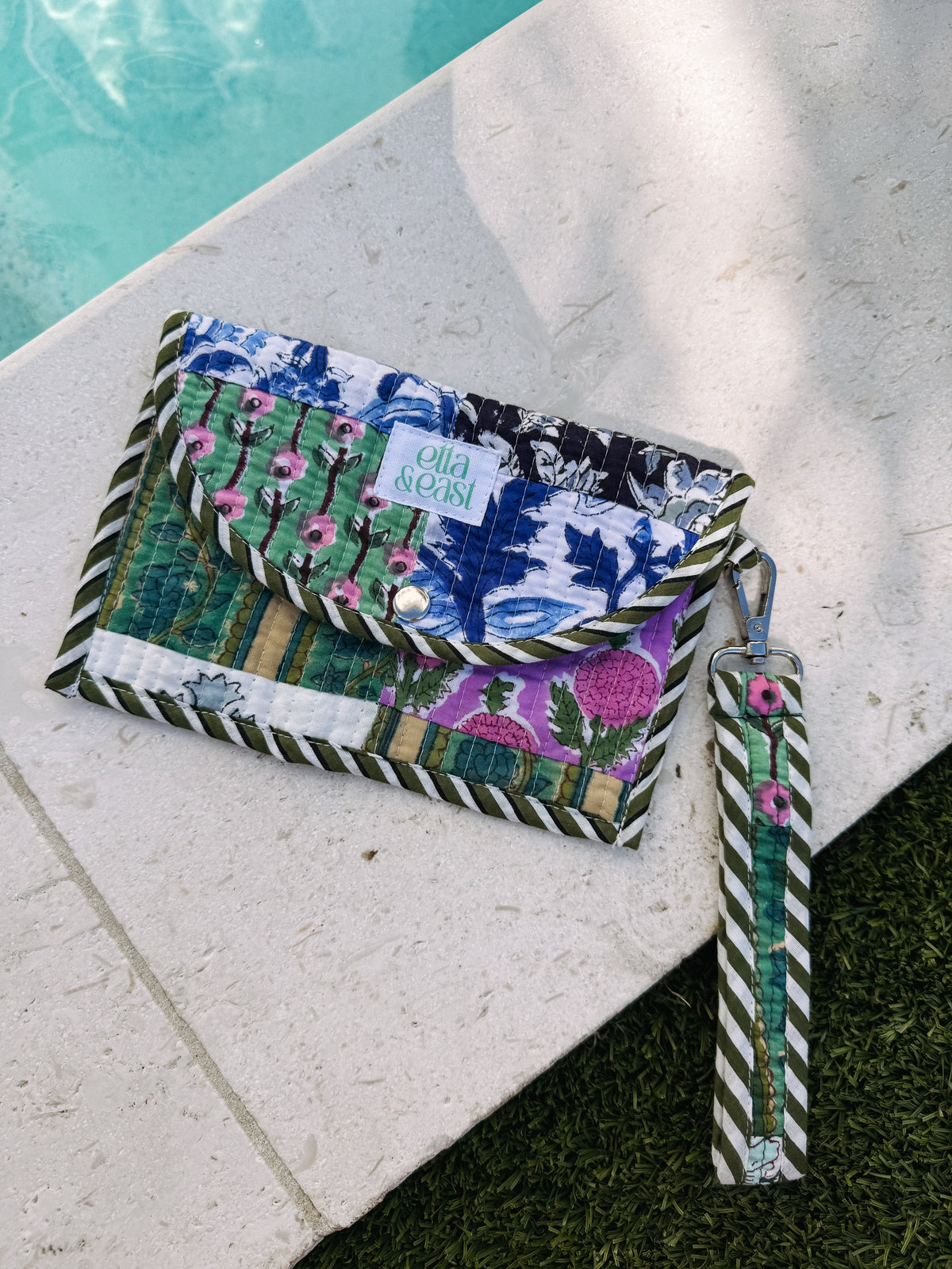 Quilted Wristlet - Huckleberry