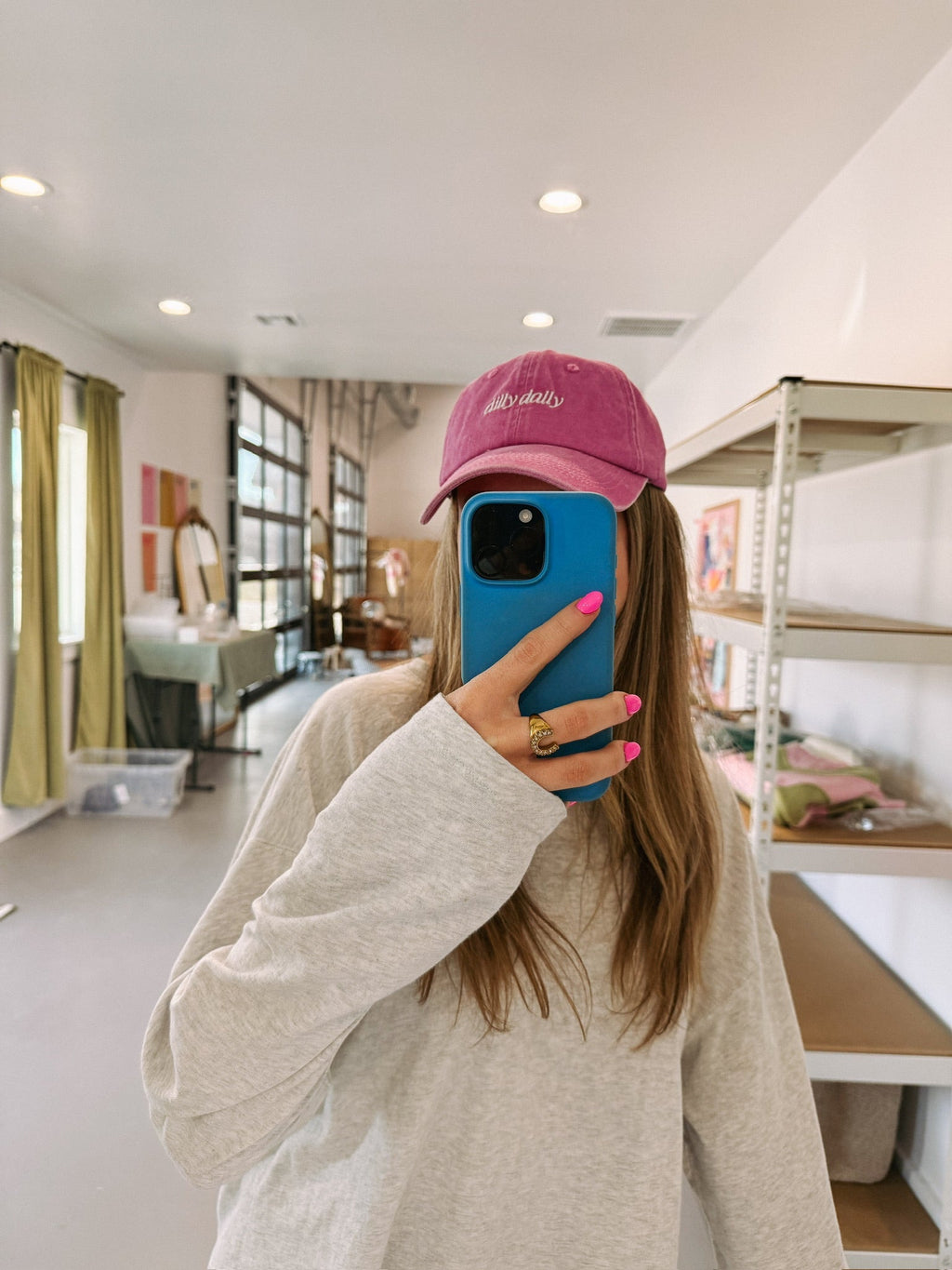 Dilly Dally Dad Cap - Pink