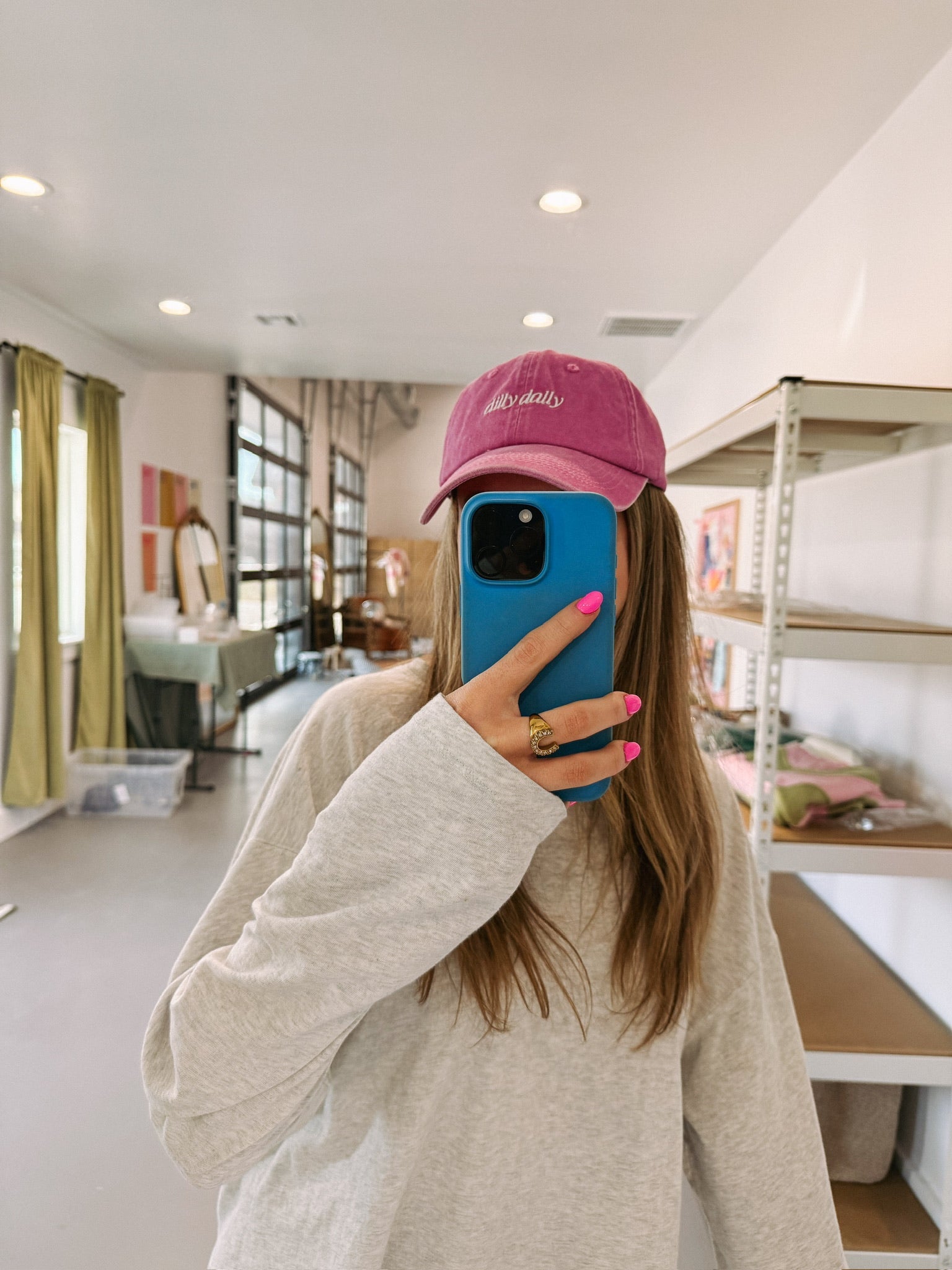 Dilly Dally Dad Cap - Pink