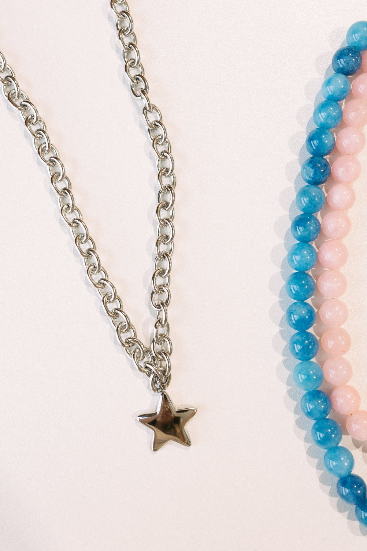 Starlet Long Chain Necklace - Silver