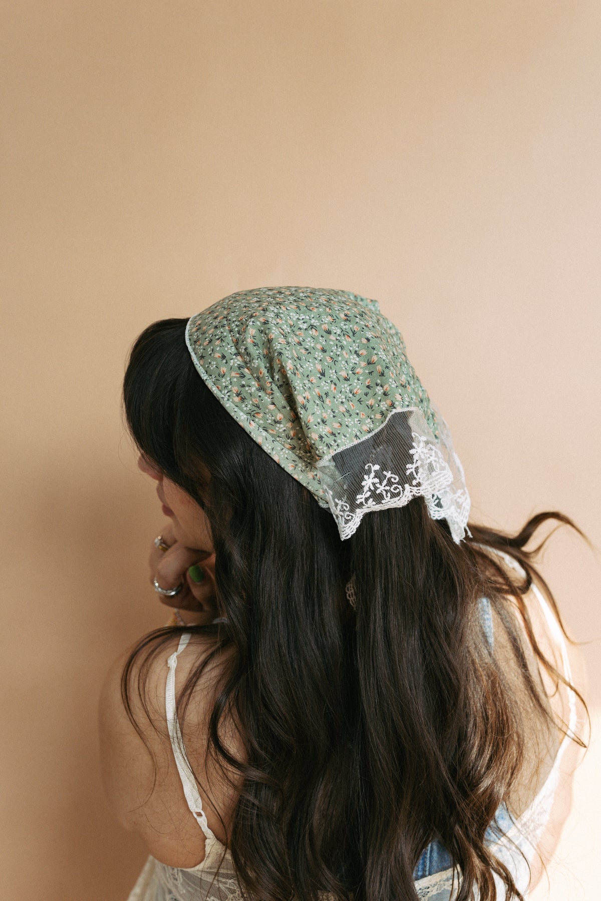 Little Bit of Lace Scarf - Green