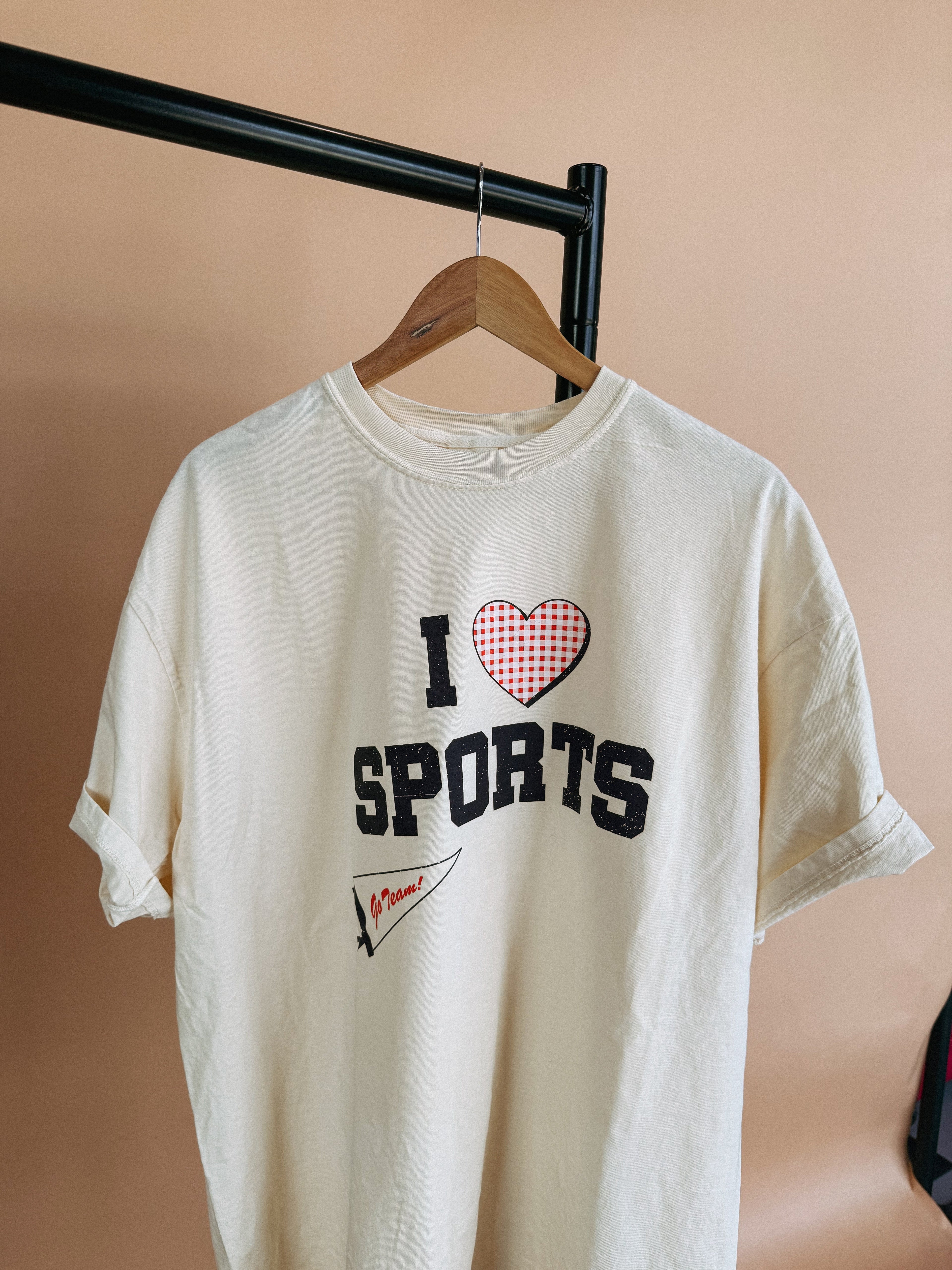 I Love Sports Graphic Tee - Ivory