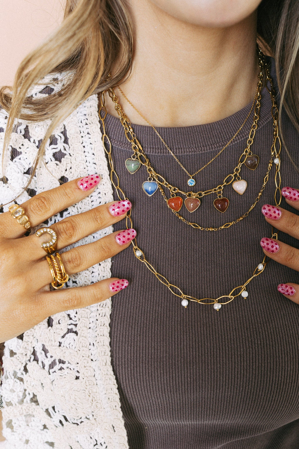 Loreal Layered Pearl Necklace