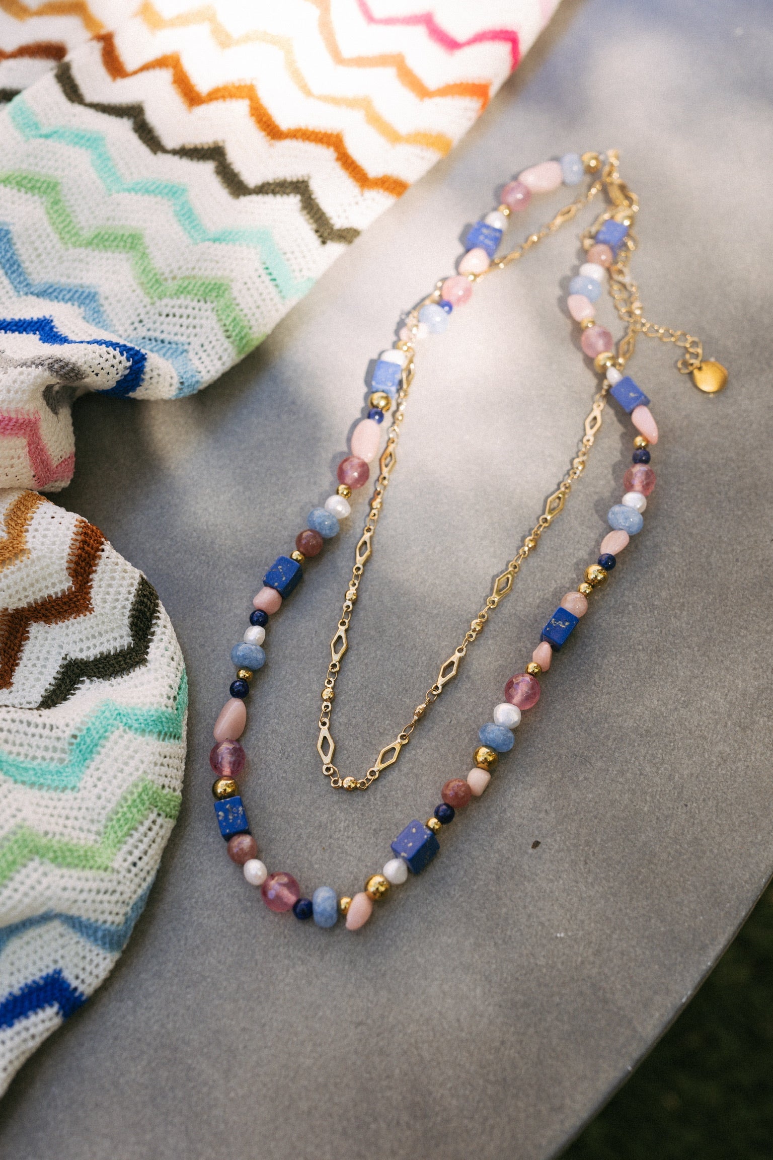 Something Blue Layered Necklace - Blue