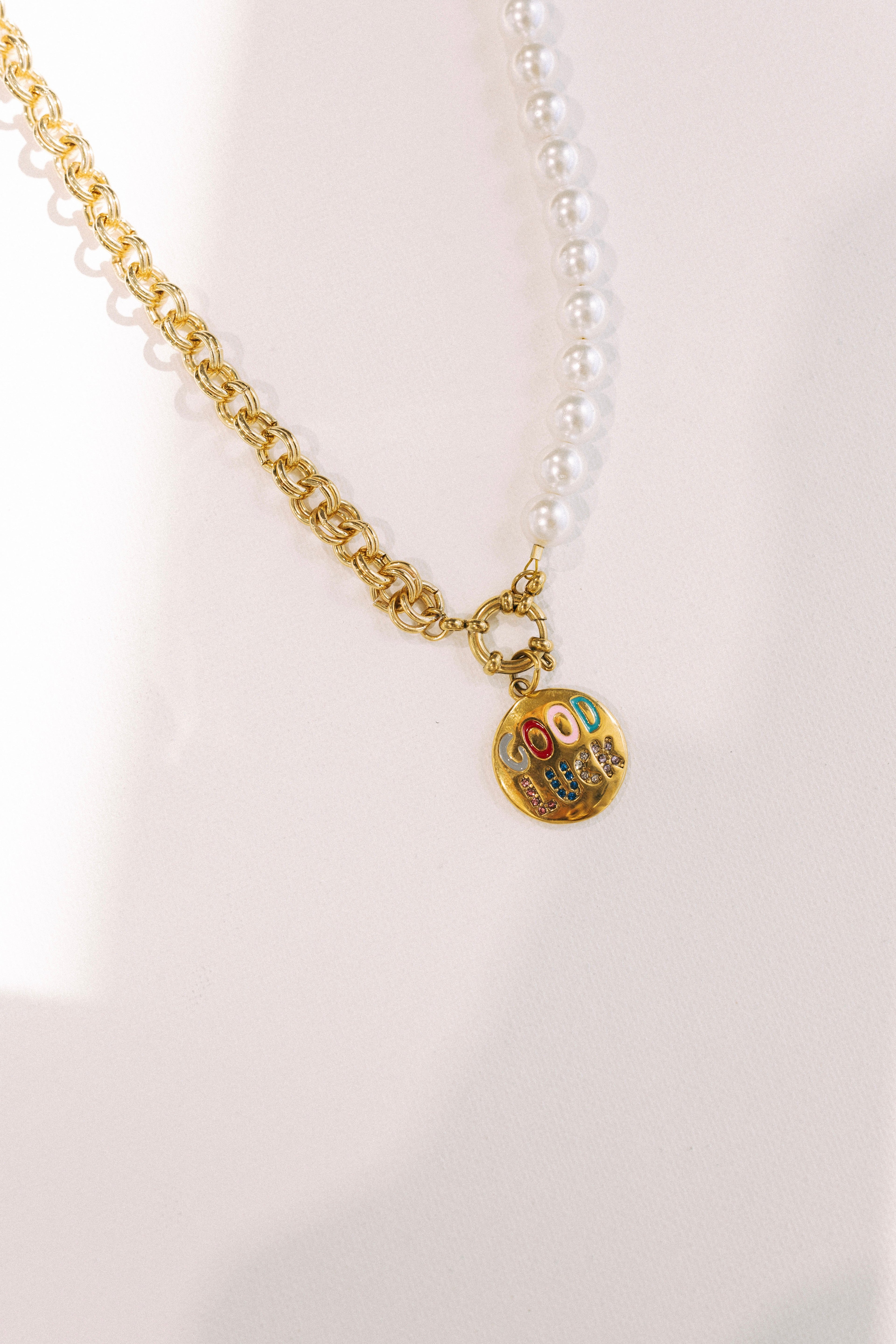 Good Luck Chain Reaction Pearl Necklace