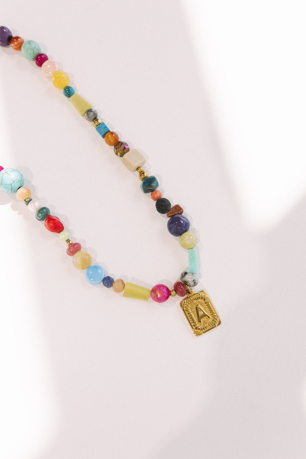 Stevie Initial Colorful Beaded Necklace