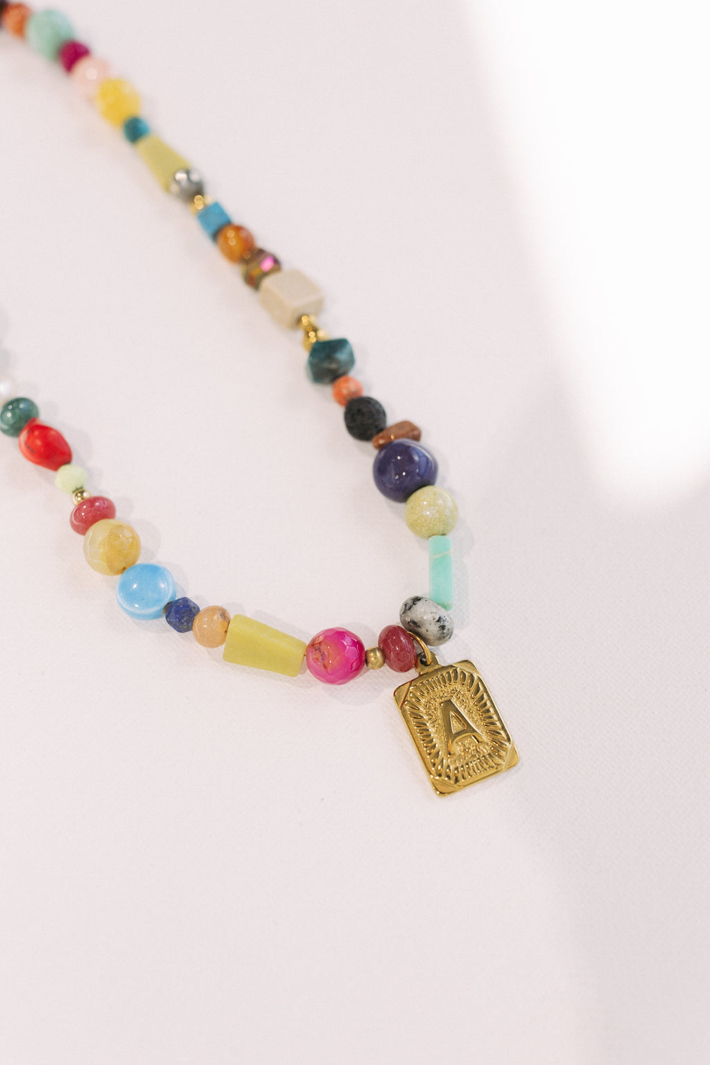 Stevie Initial Colorful Beaded Necklace