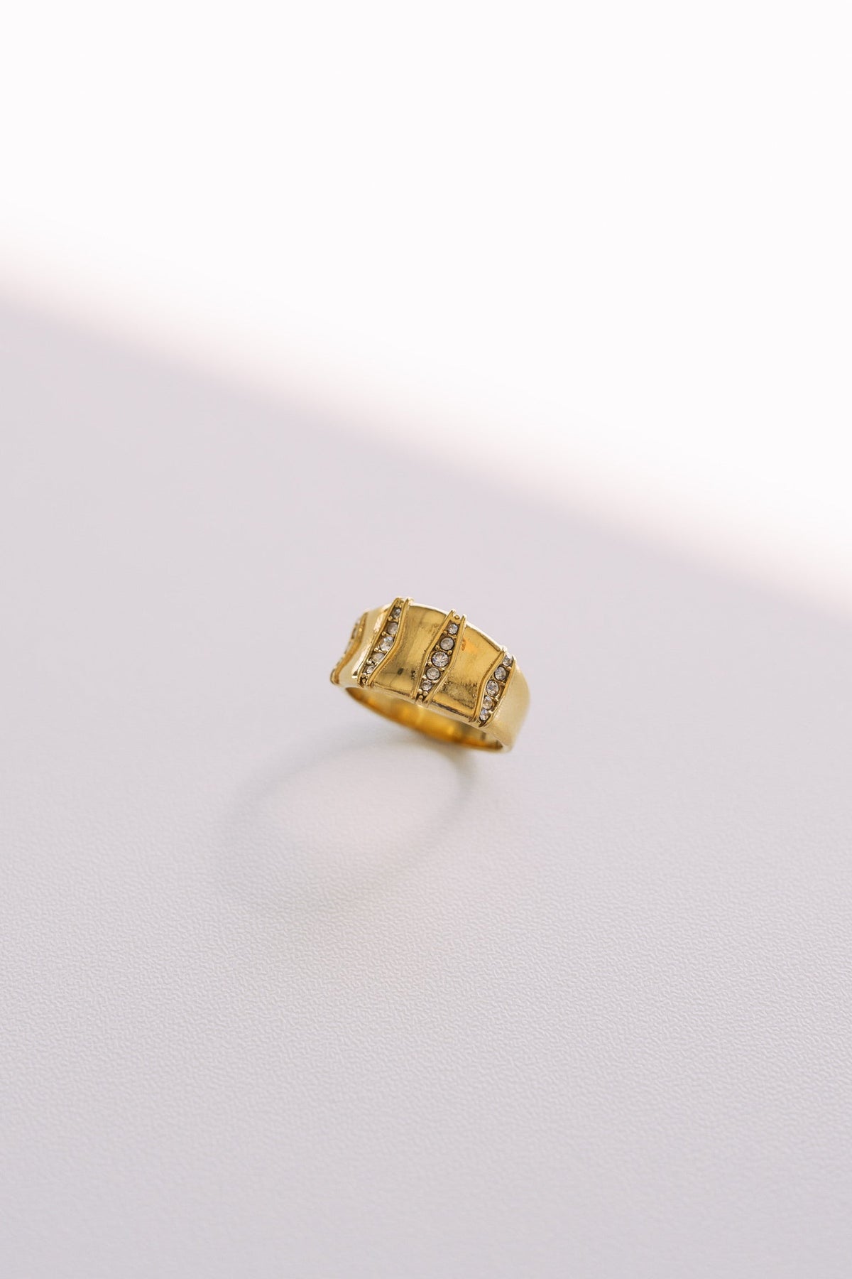 Ruth Crystal Gold Ring