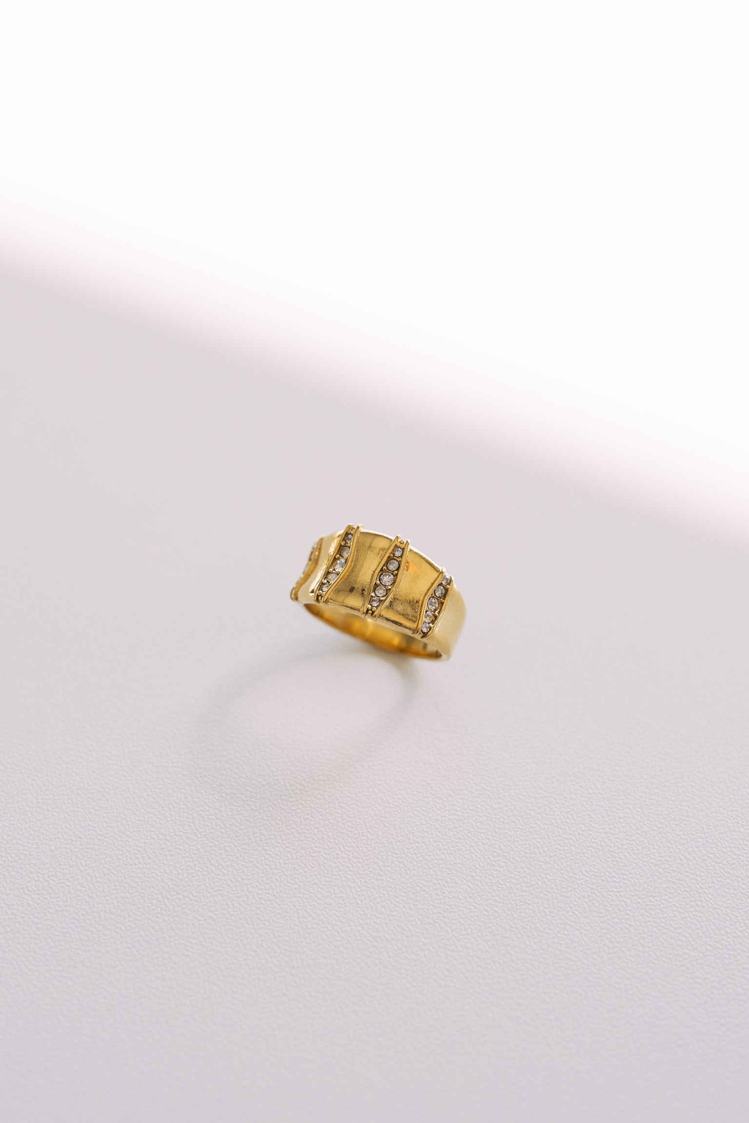 Ruth Crystal Gold Ring