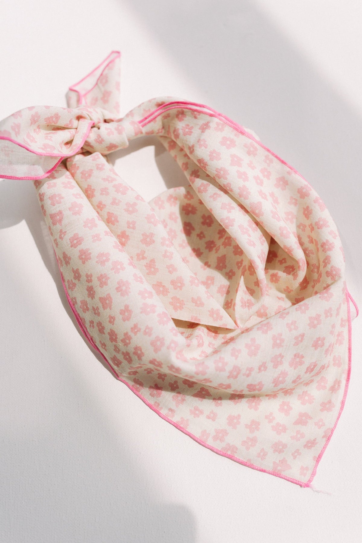 Flower Child Bandana Scarf - Pink