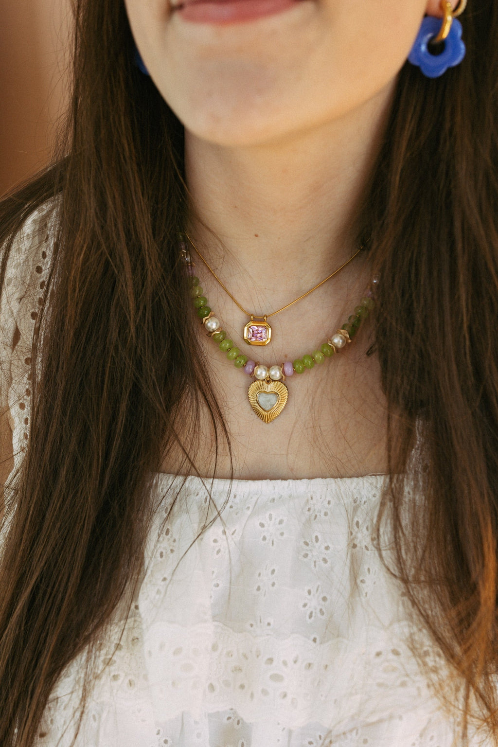 Spring For Heart Beaded Necklace