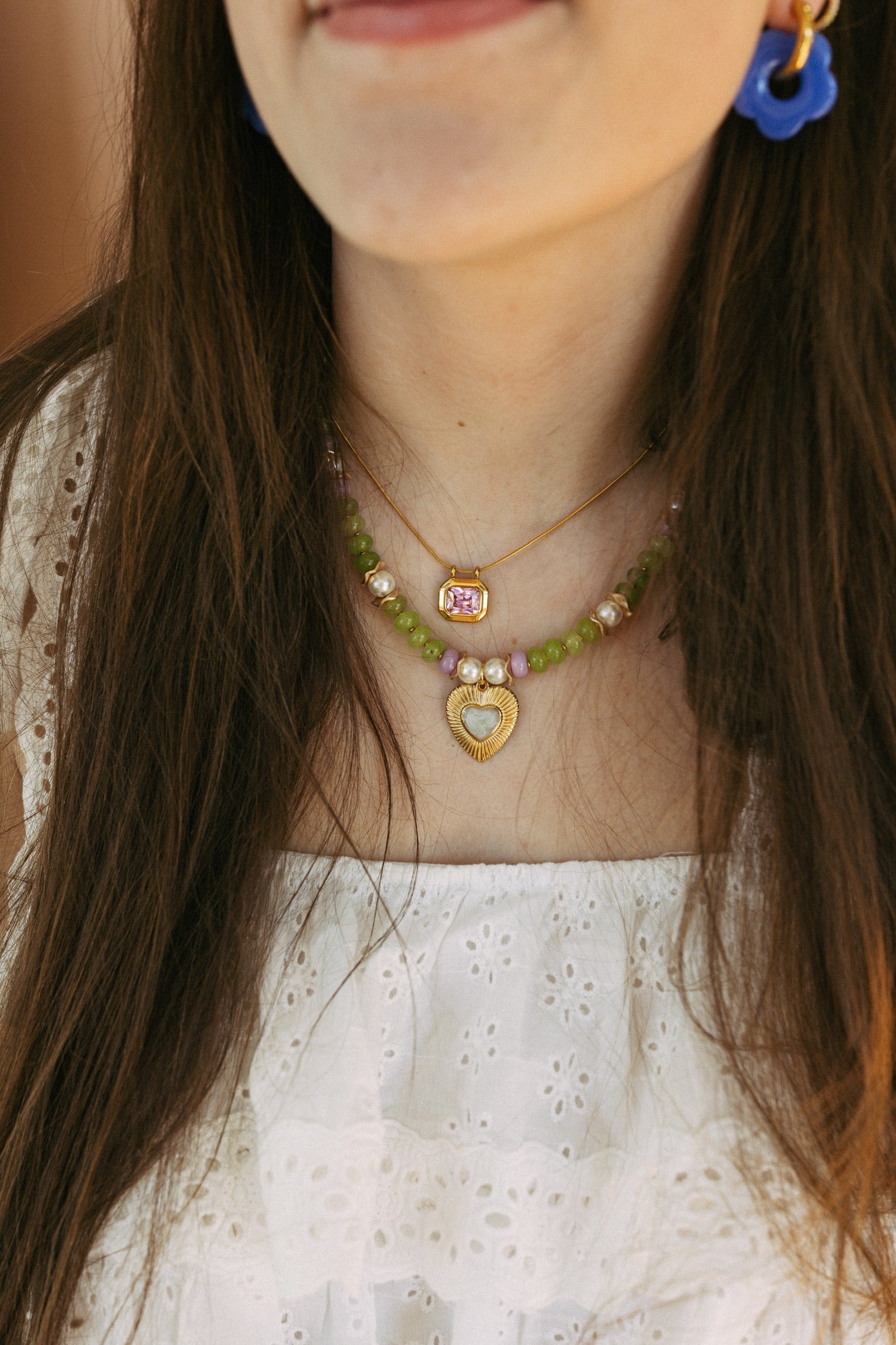 Spring For Heart Beaded Necklace