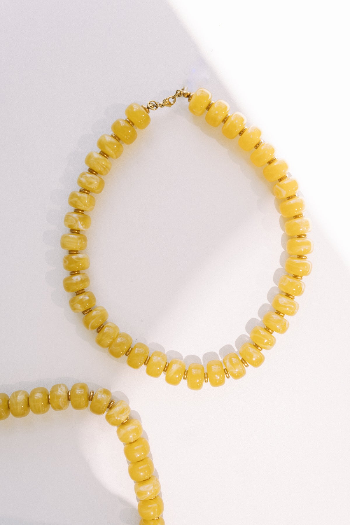 Crush Beaded Necklace - Mustard