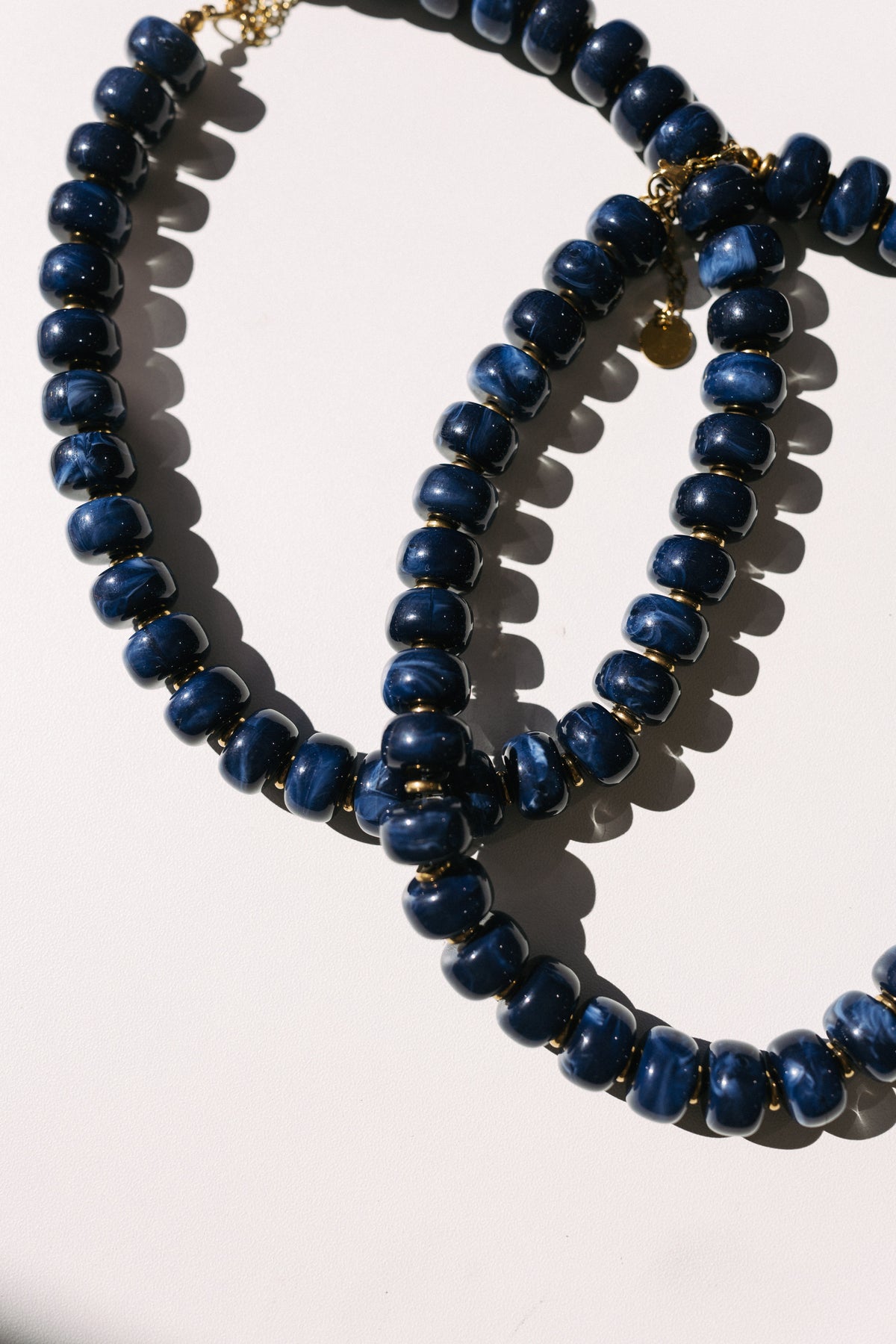Crush Beaded Necklace - Navy