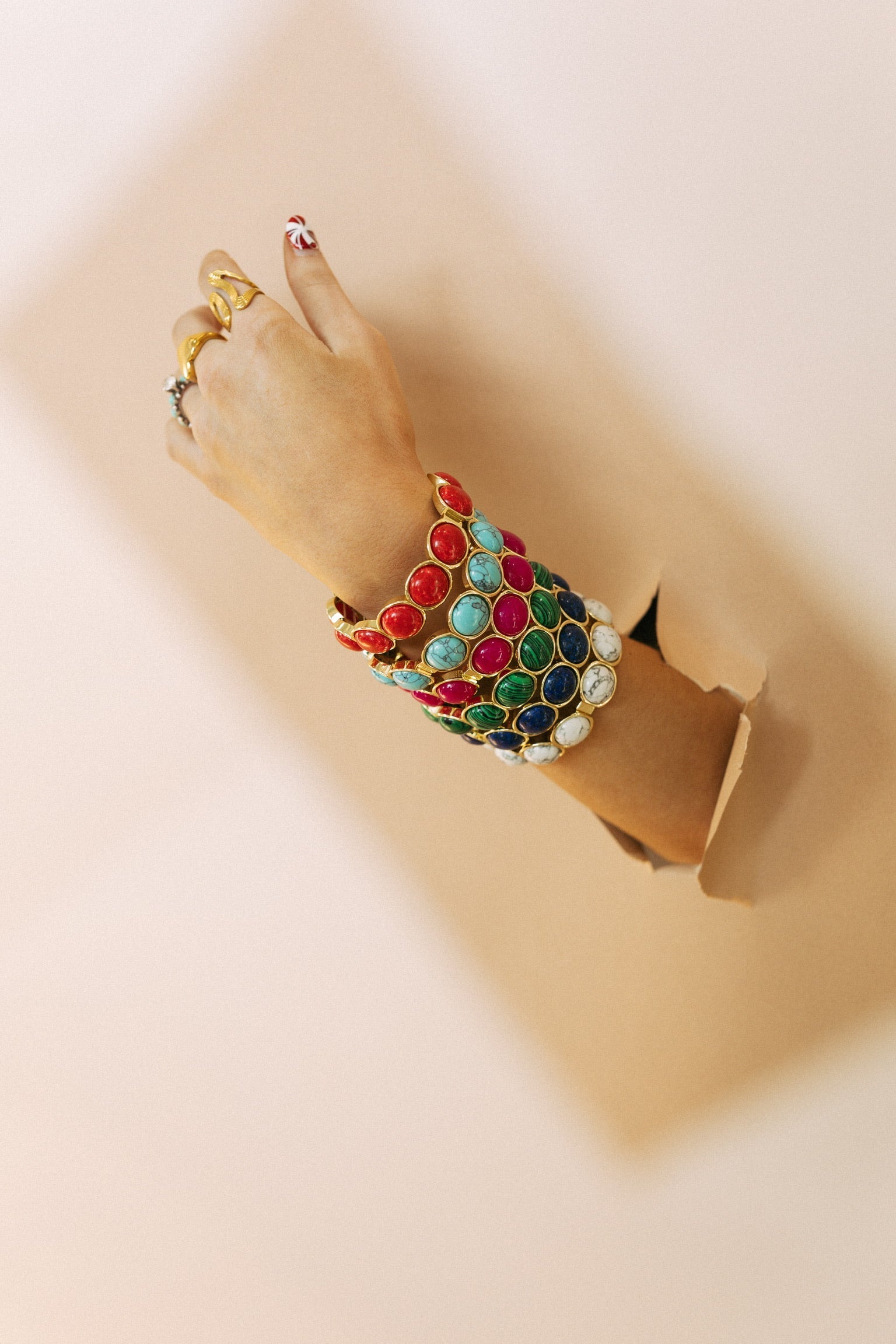 Britt Bold Gemstone Bracelet || Choose Color