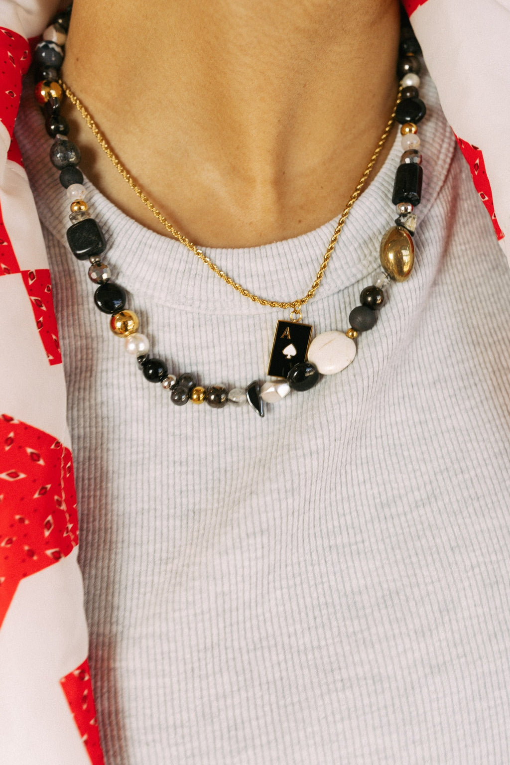 Stevie Neutral Beaded Necklace