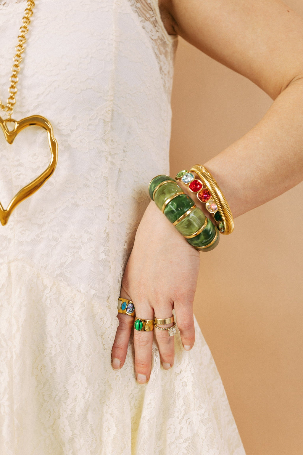 Bibi Stretch Bracelet - Green
