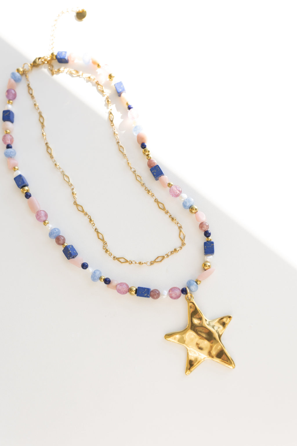 Ziggy Star Layered Necklace - Blue