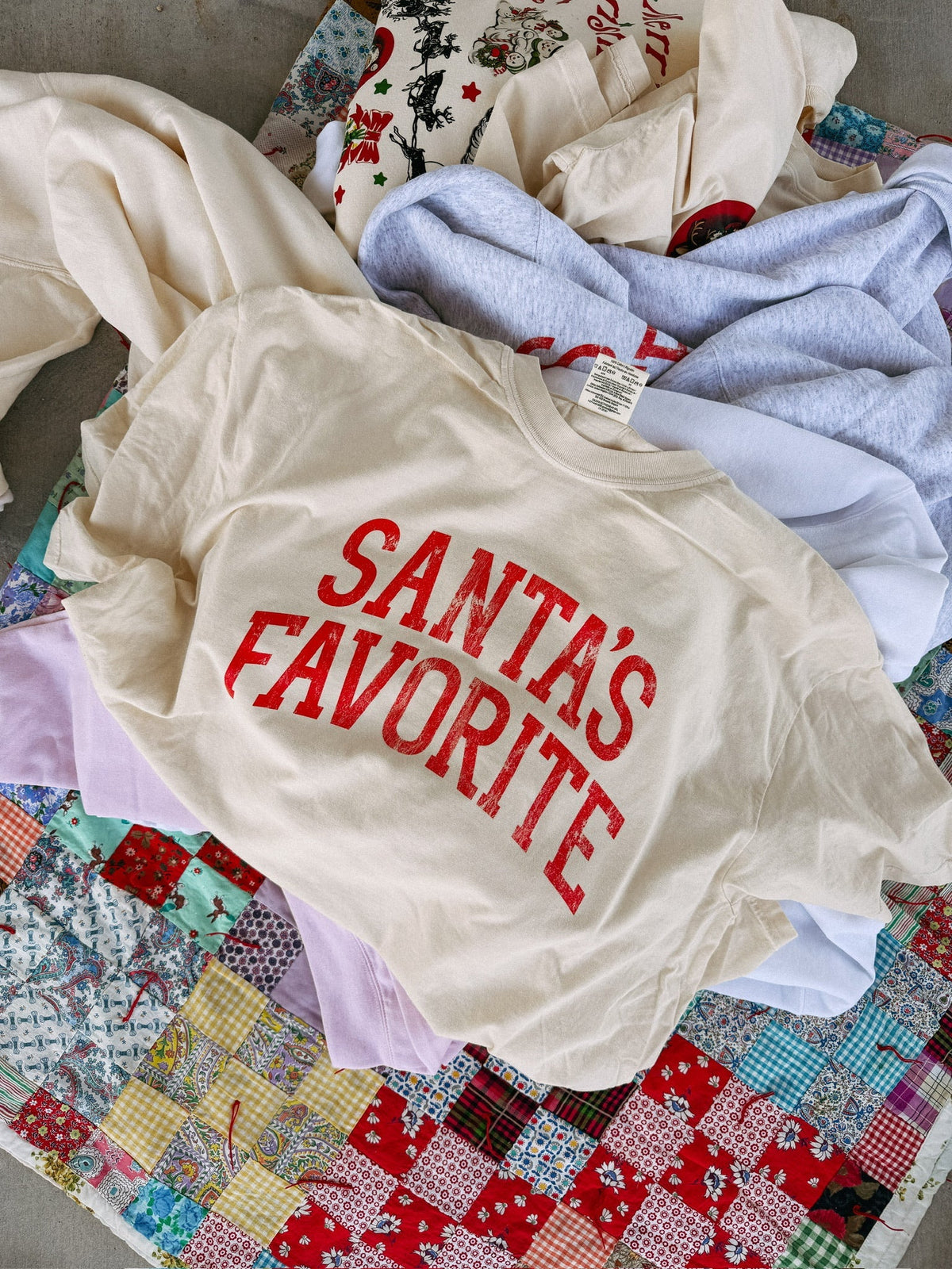 Santa's Favorite Graphic Tee - Ivory