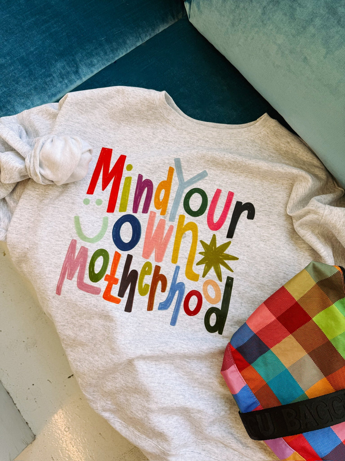 Mind Your Own Motherhood Sweatshirt - Hanes / Ash