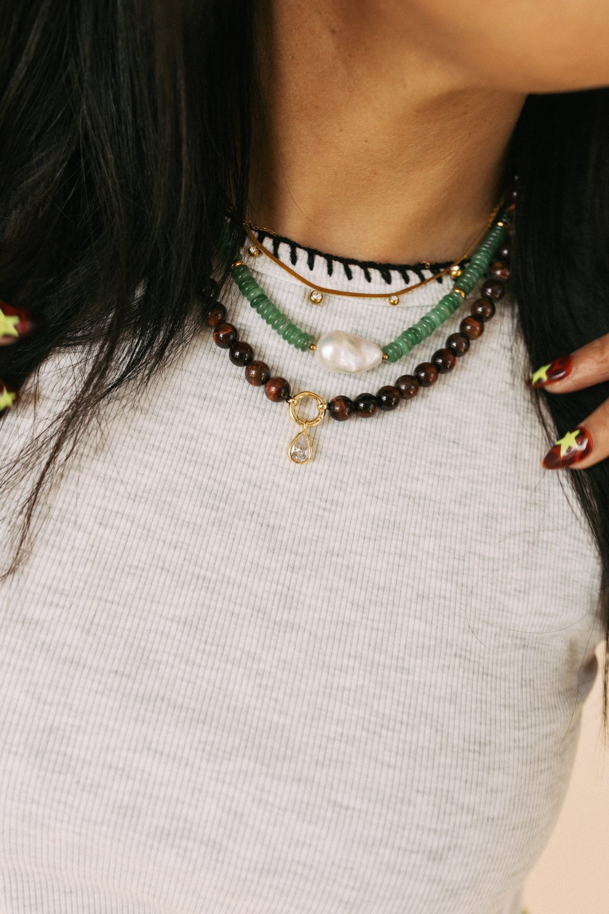 Pearl Jam Beaded Necklace - Jade 2
