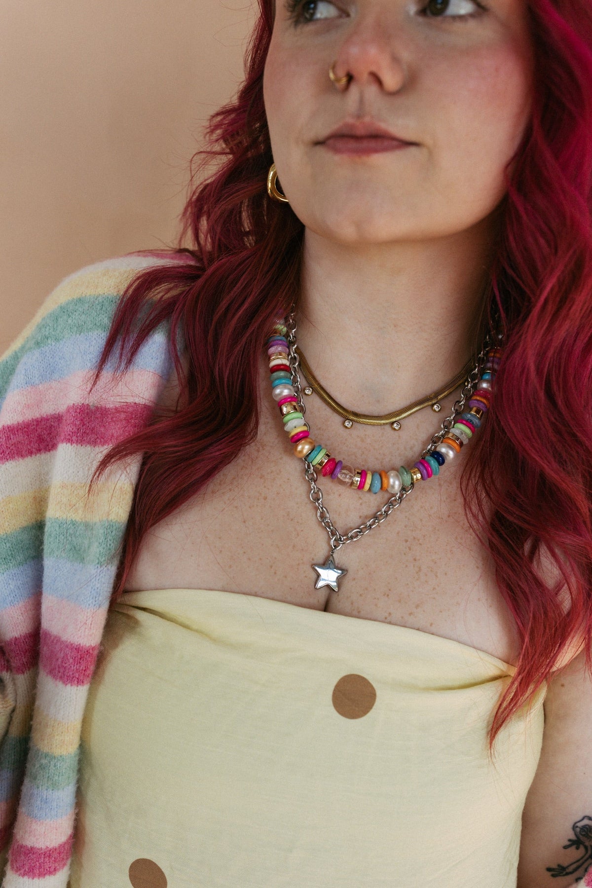 Starlet Long Chain Necklace - Silver 2