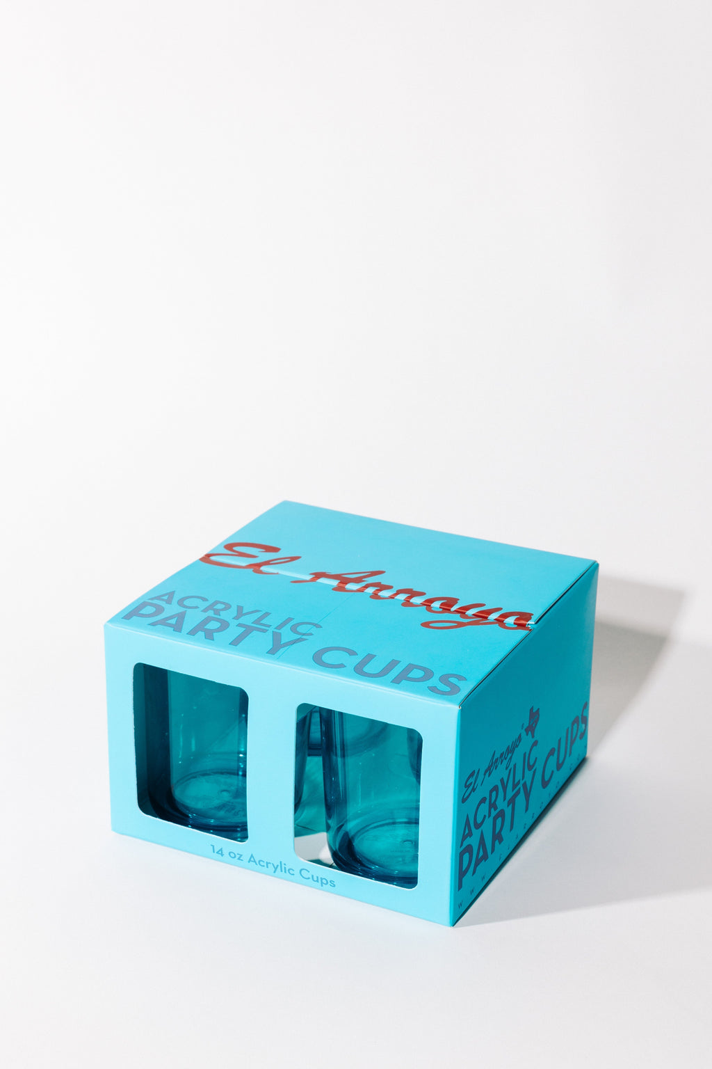 Set of 4 Light Blue Acrylic Cups