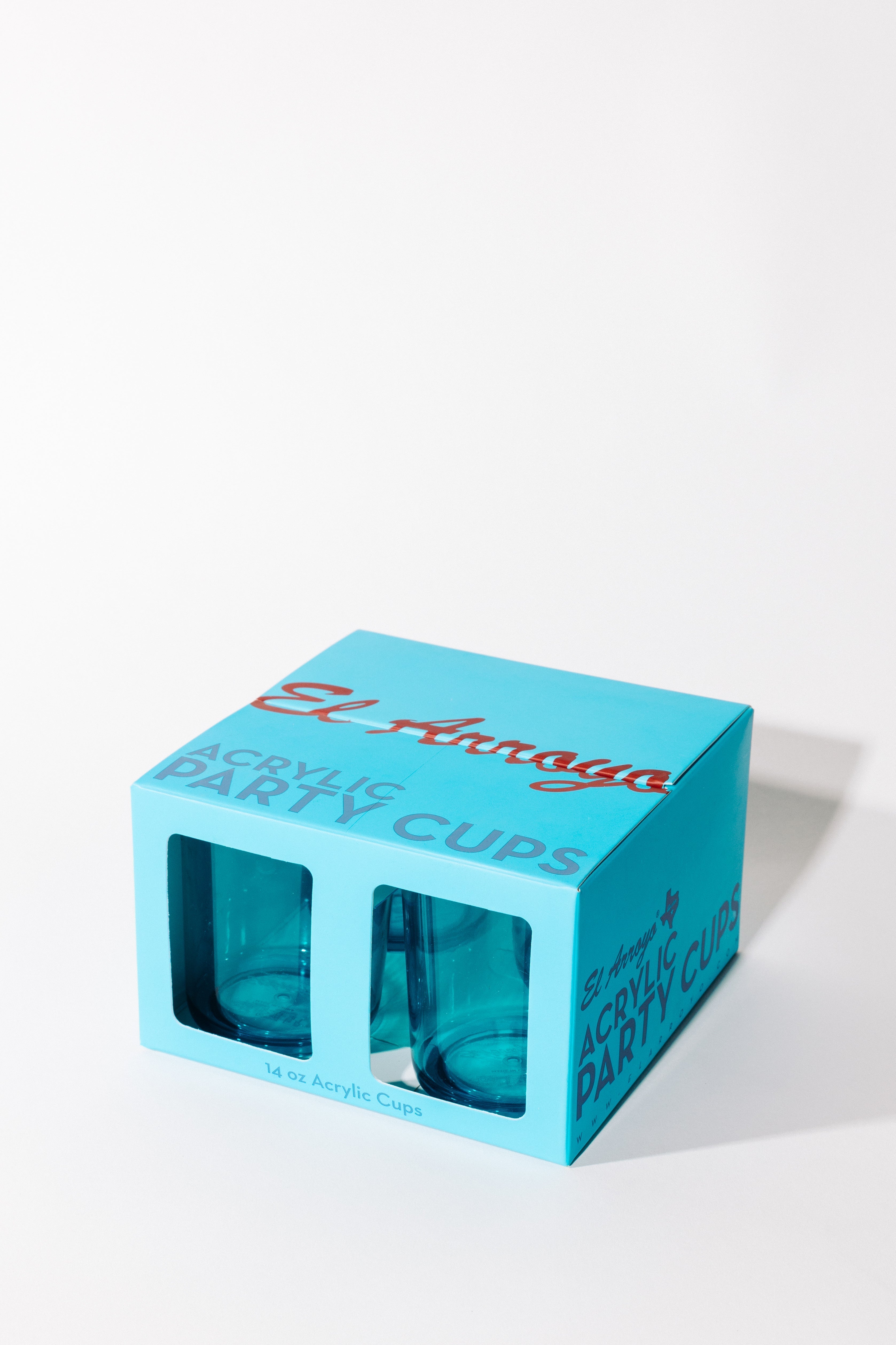 Set of 4 Light Blue Acrylic Cups