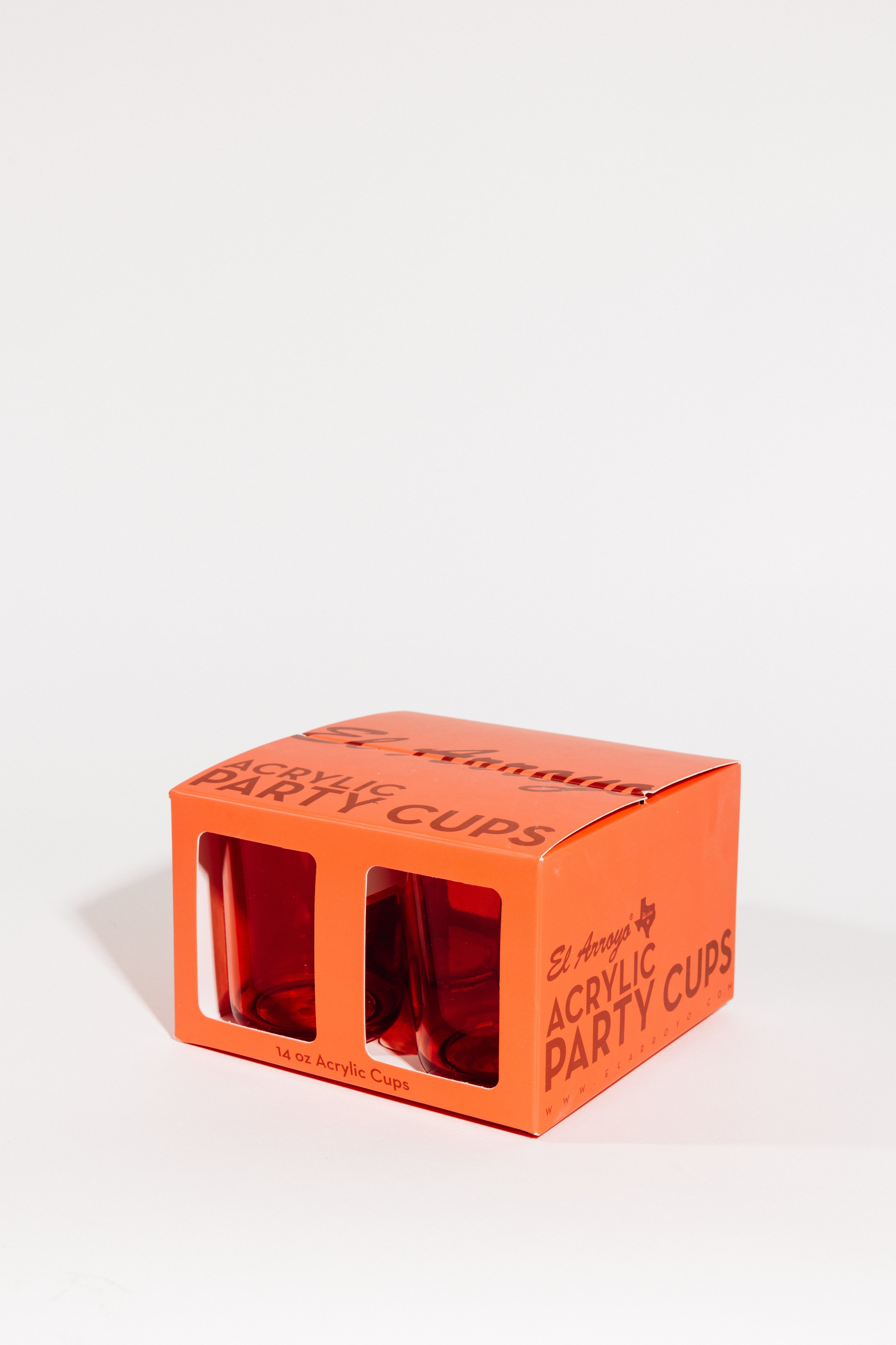 Set of 4 Coral Acrylic Cups