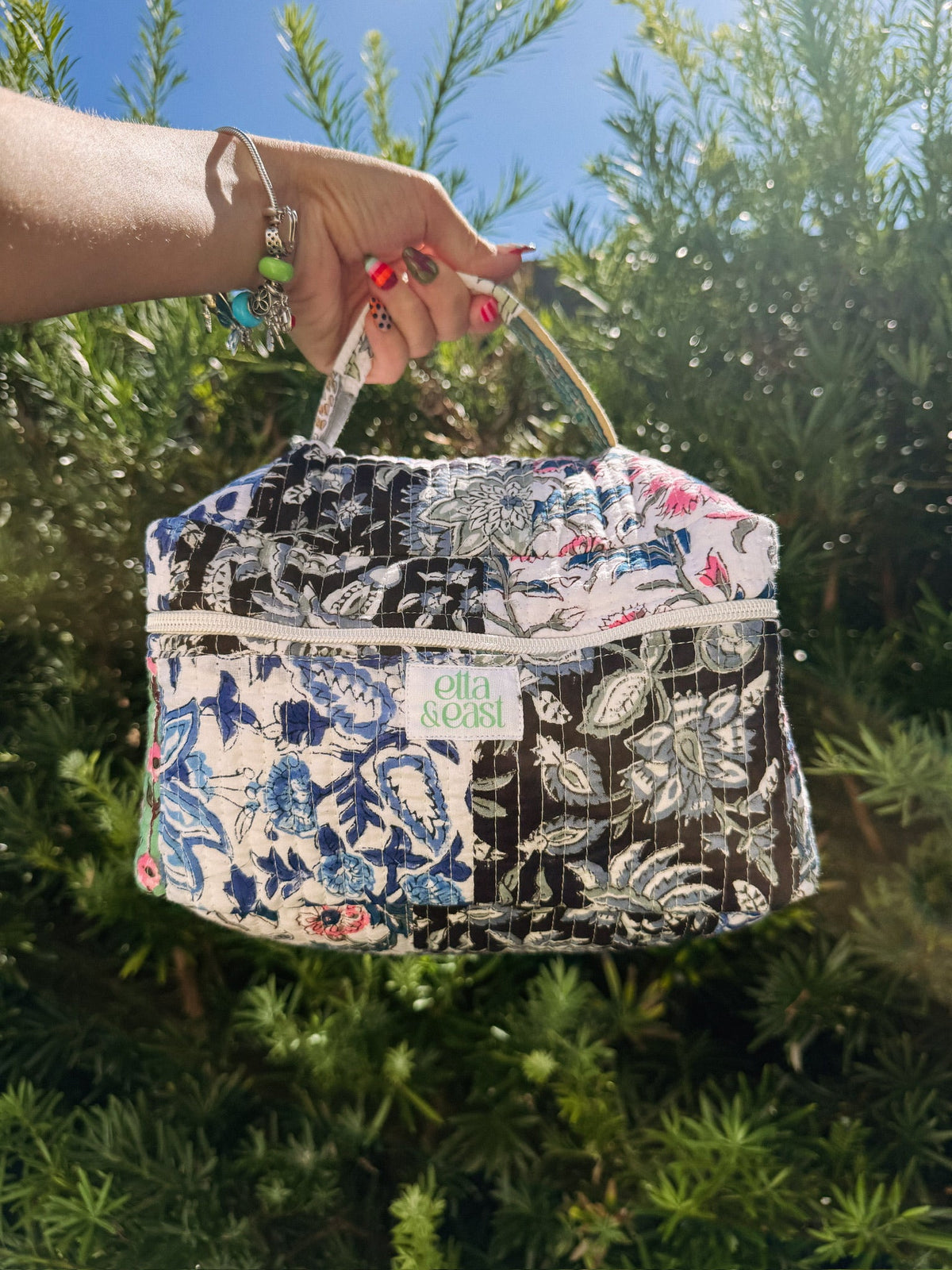 Quilted Makeup Bag - Huckleberry
