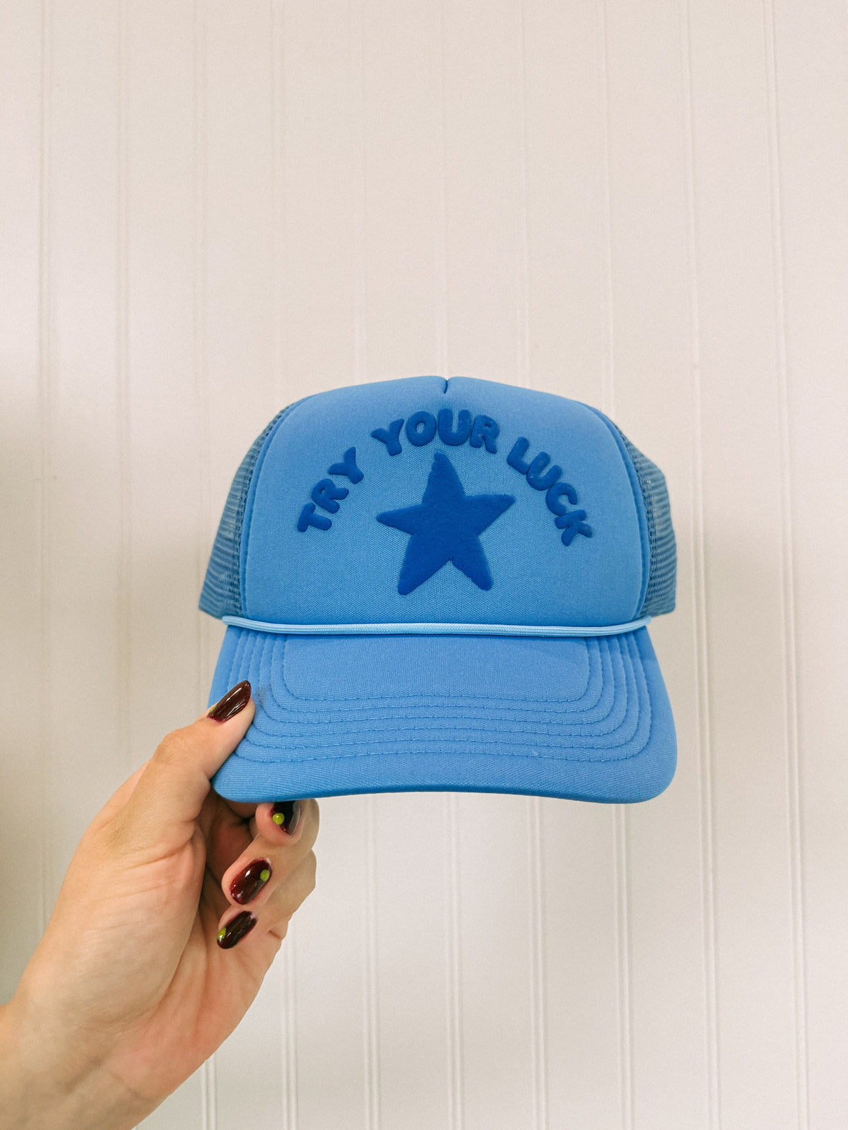 Try Your Luck Trucker Hat - Blue