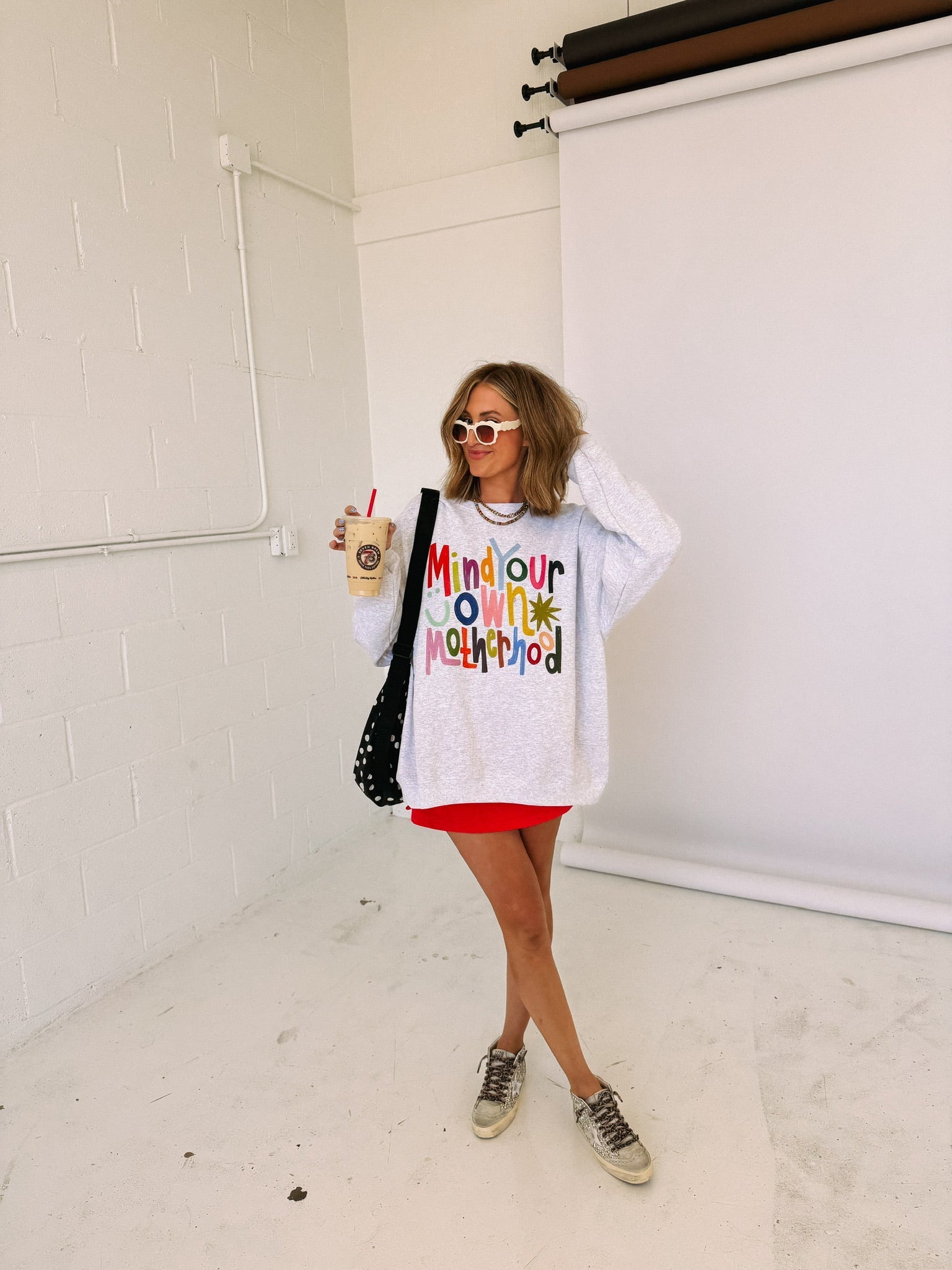 Mind Your Own Motherhood Sweatshirt - Hanes / Ash