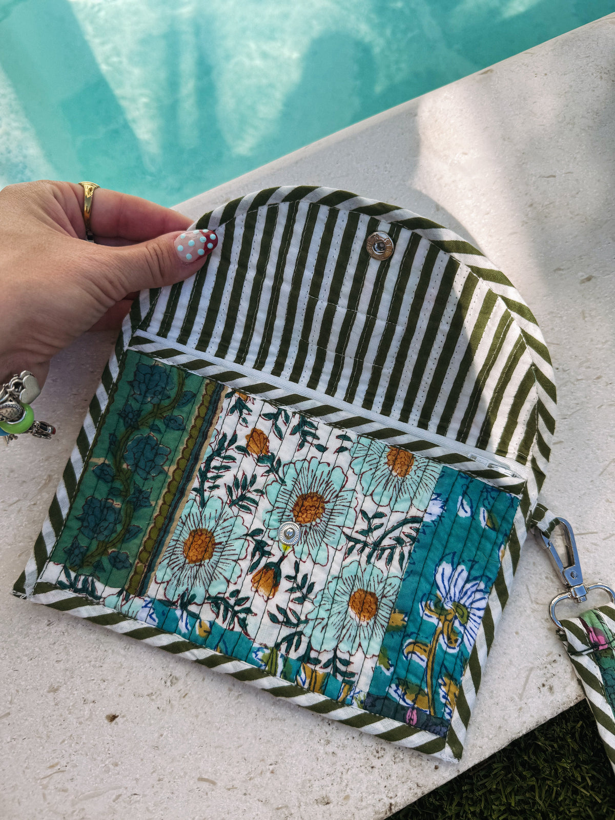 Quilted Wristlet - Evergreen 2