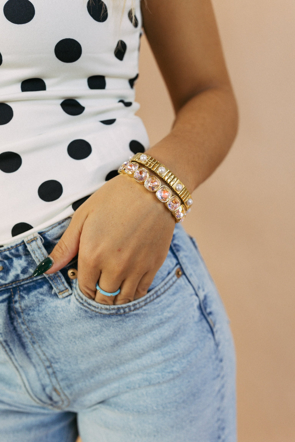 Lila Crystal Bracelet || Choose Color
