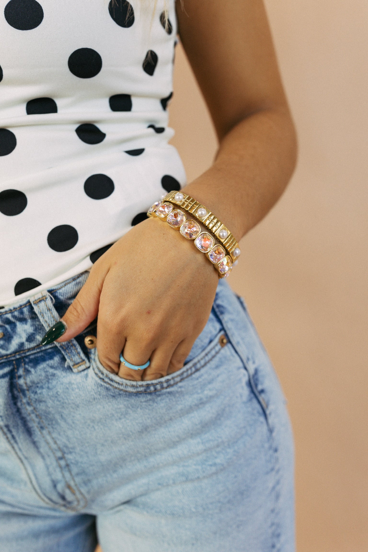 Lila Crystal Bracelet || Choose Color