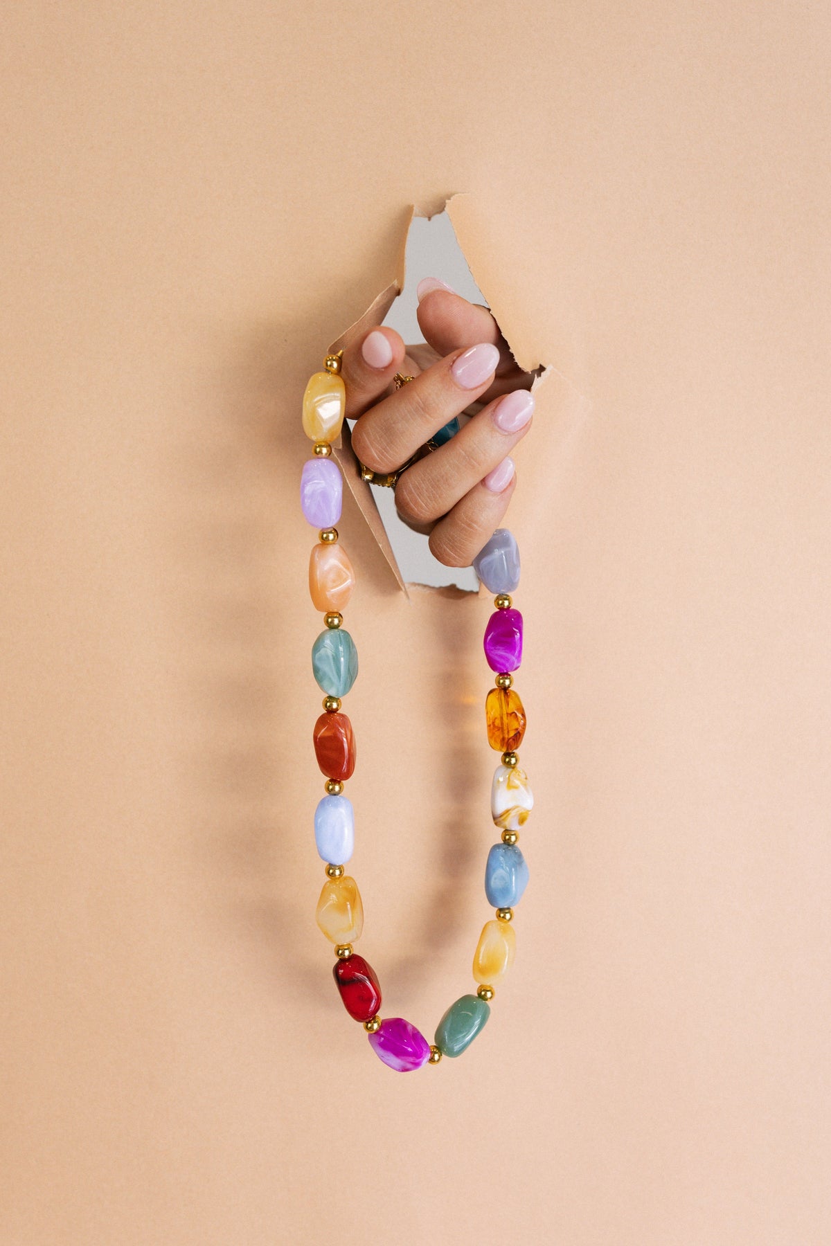 Color Lover Stone Necklace || Choose Color