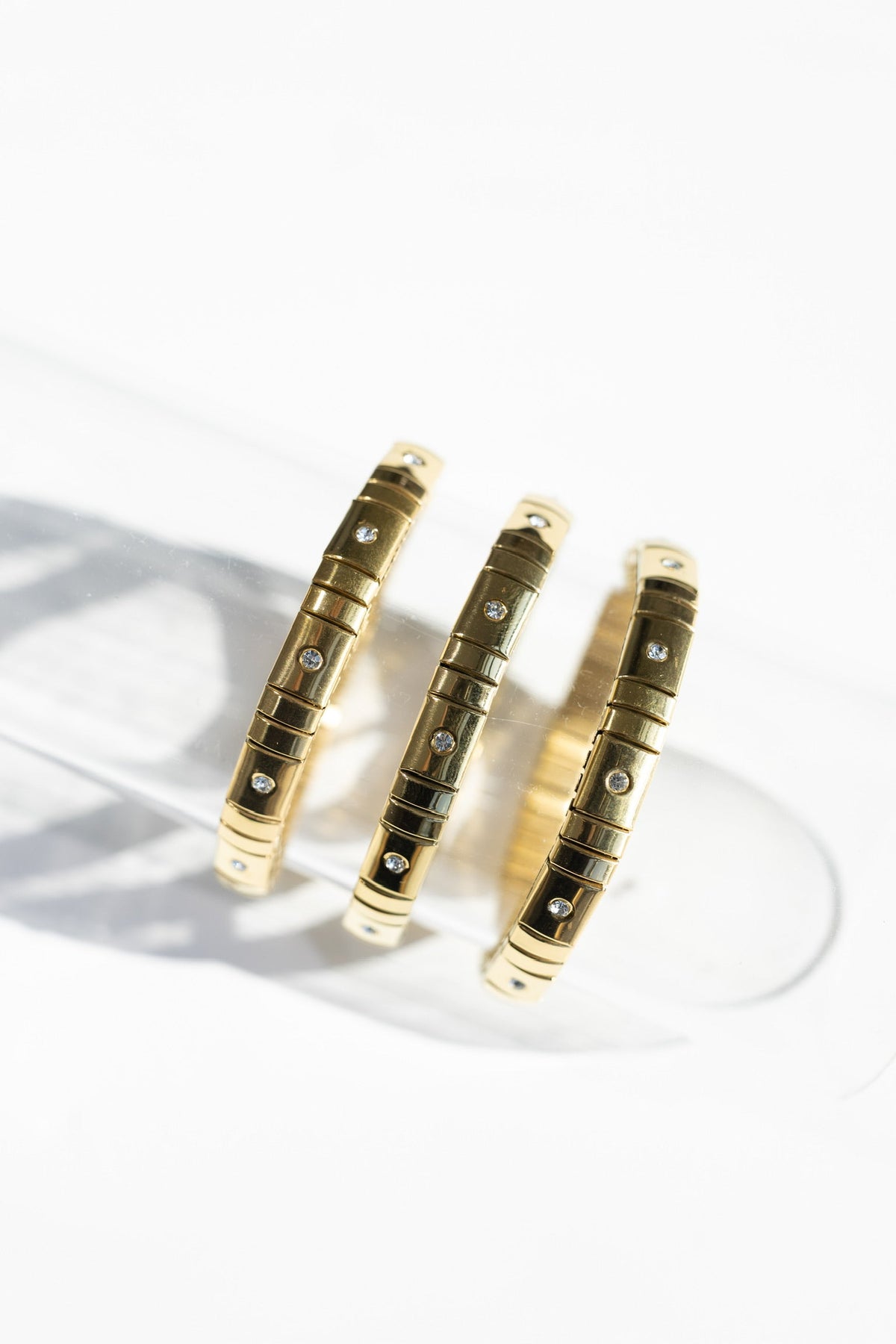 The Skinny Luxe Link Bracelet - Simple Stone
